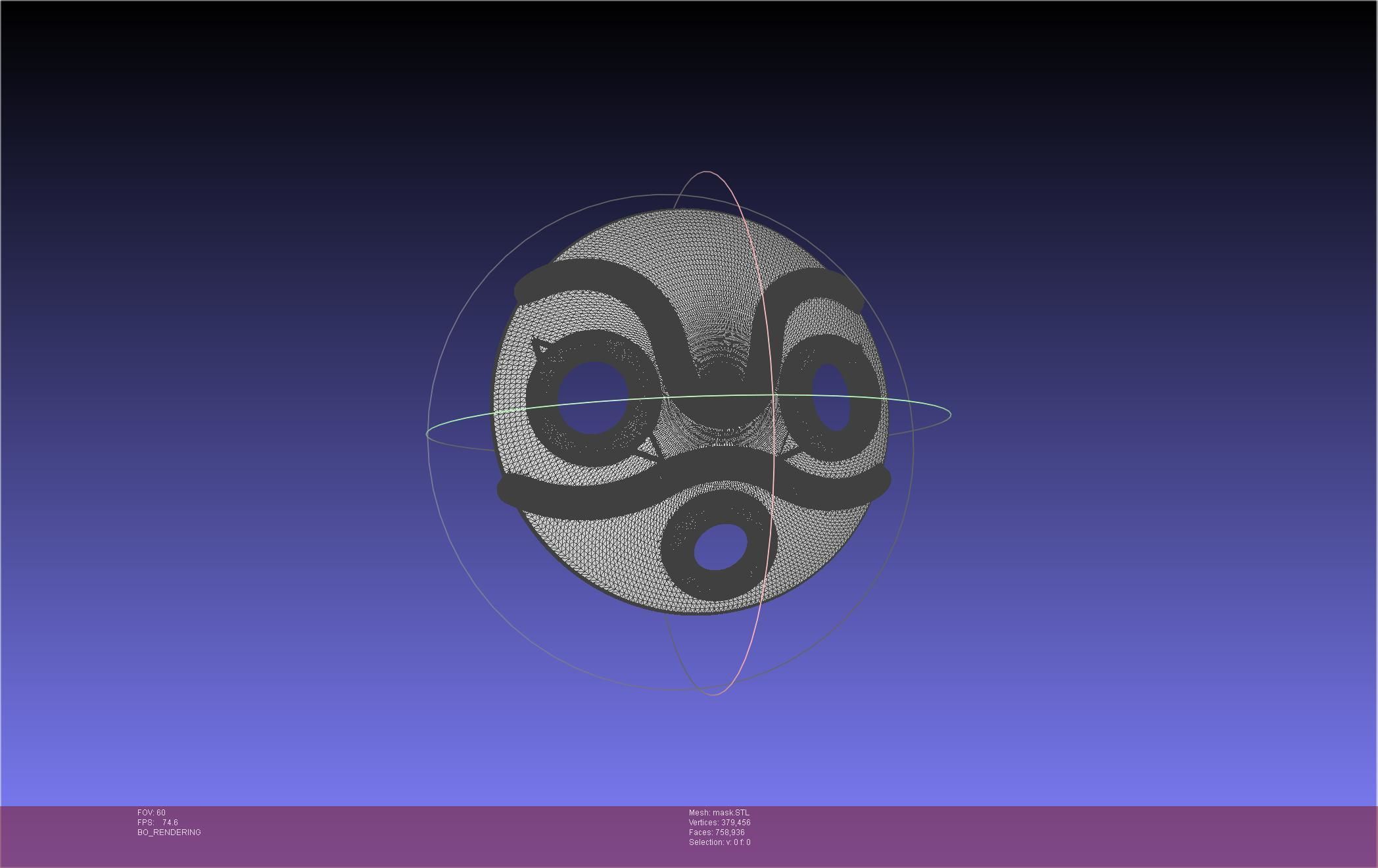 Mononoke Mask 3D print model_25