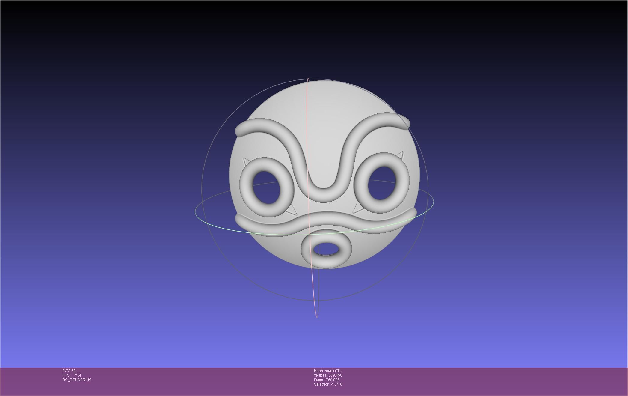 Mononoke Mask 3D print model_22