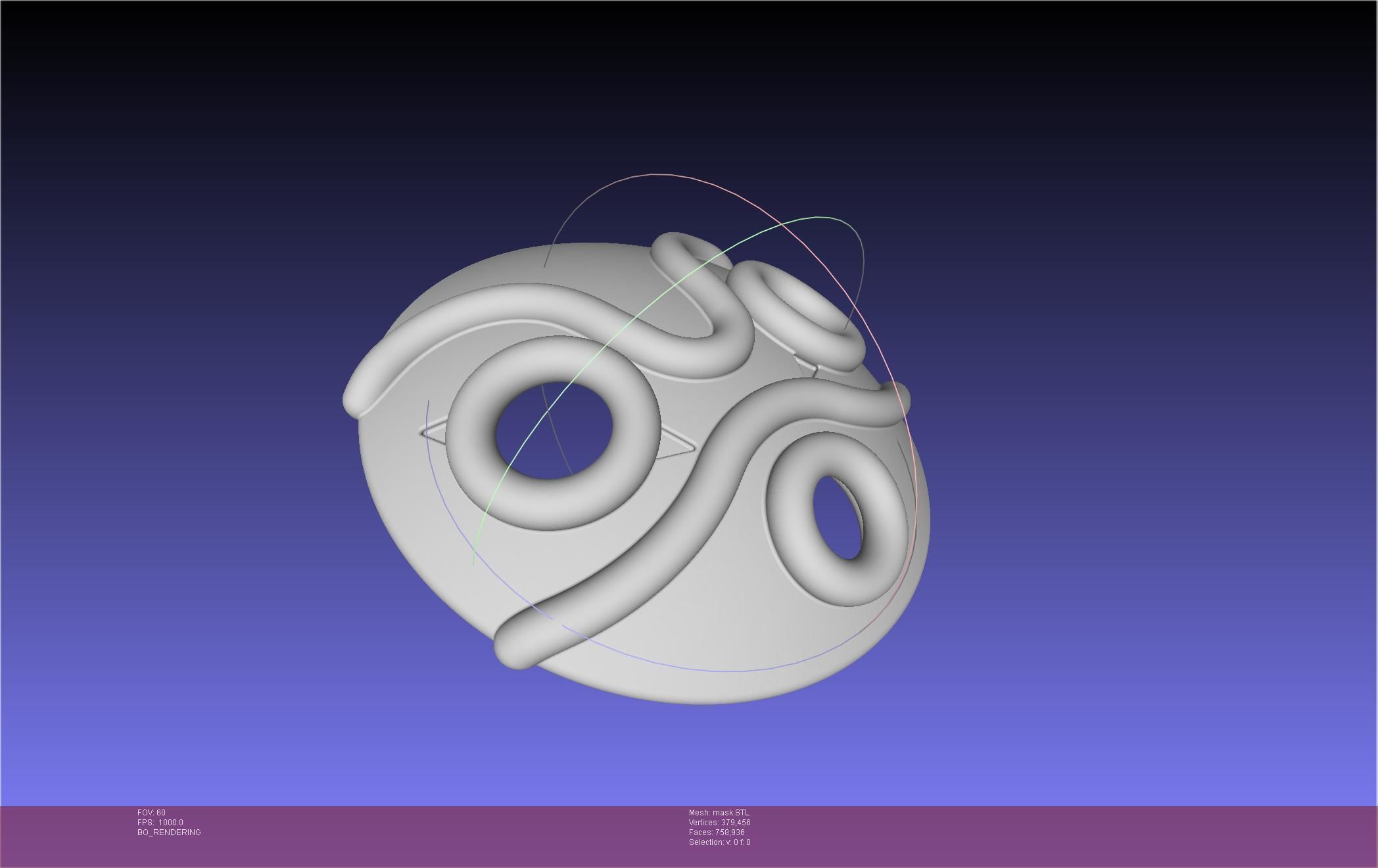 Mononoke Mask 3D print model_42