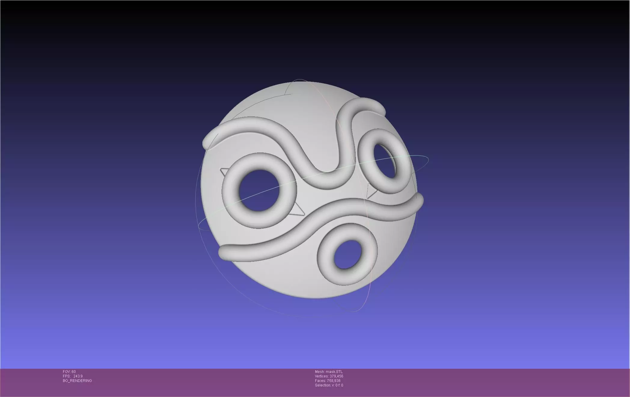 Mononoke Mask 3D print model_0