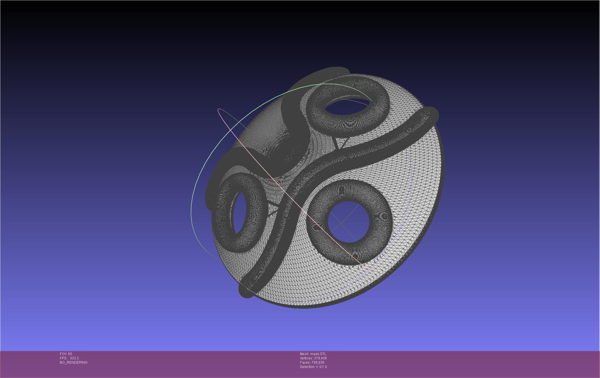 Mononoke Mask 3D print model_40