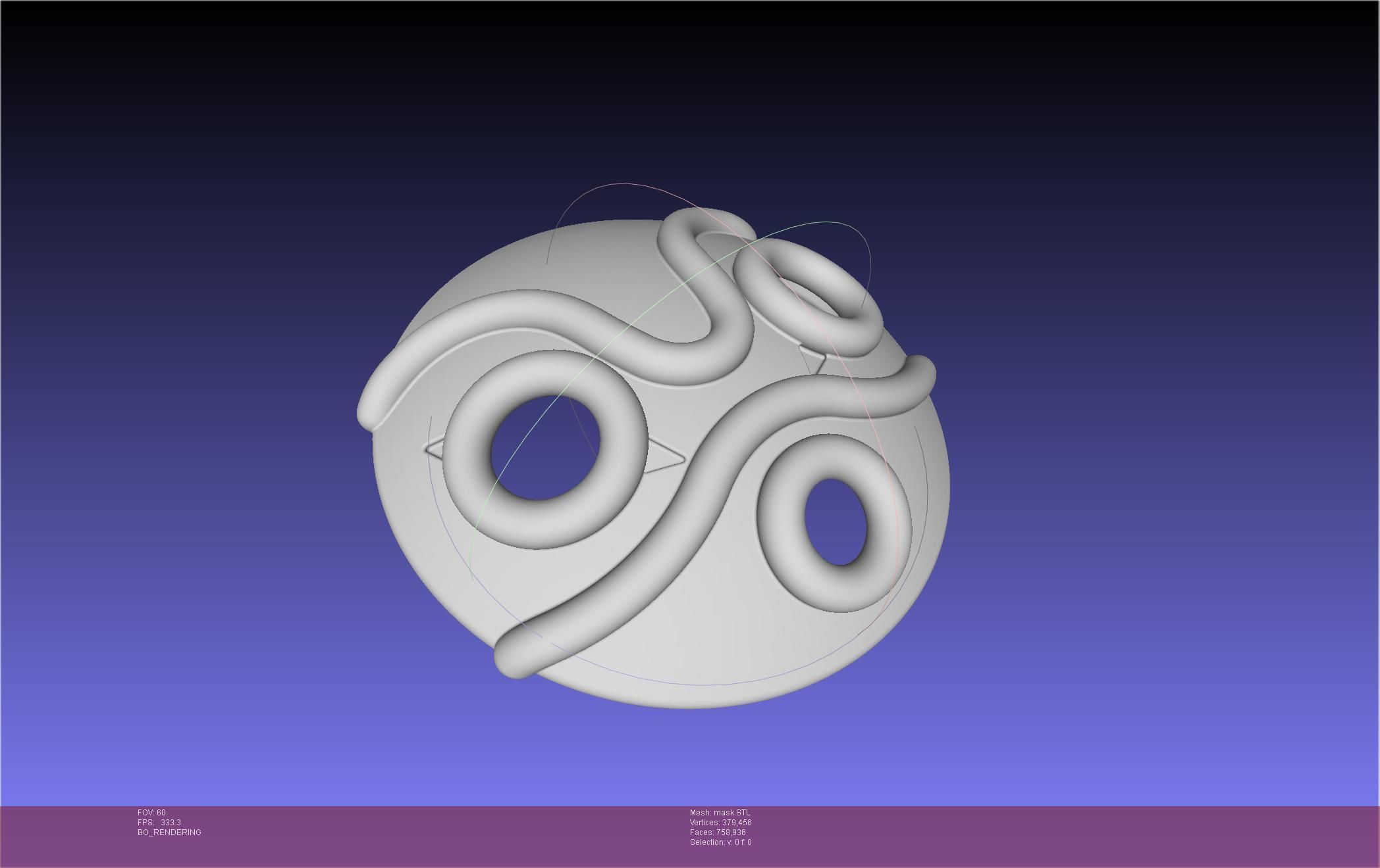Mononoke Mask 3D print model_41