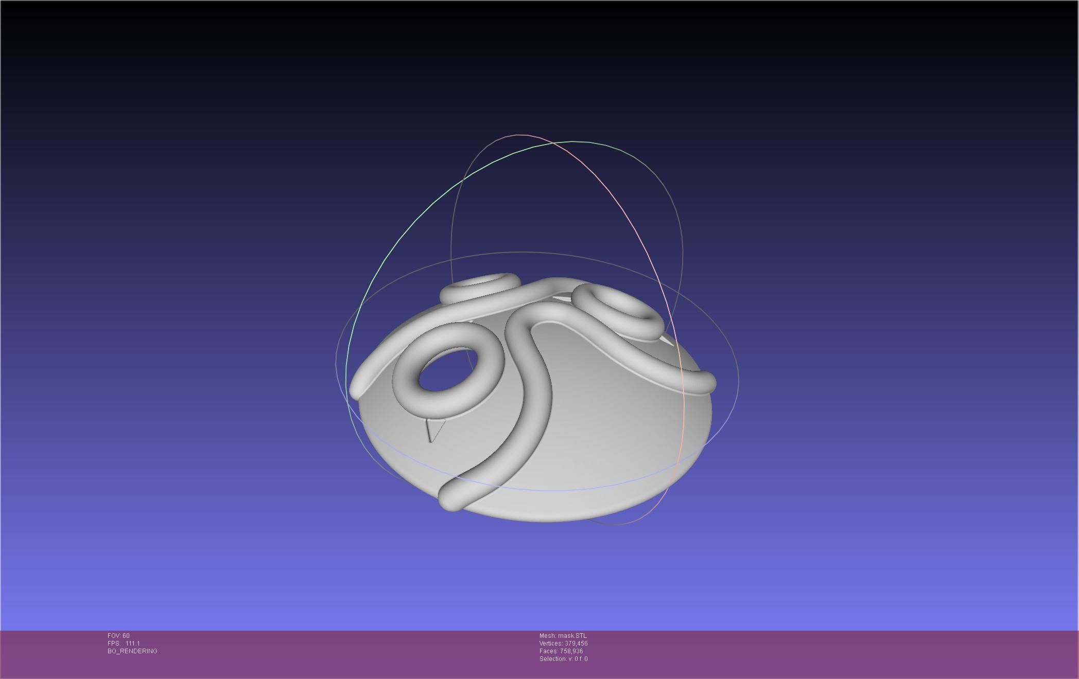 Mononoke Mask 3D print model_9