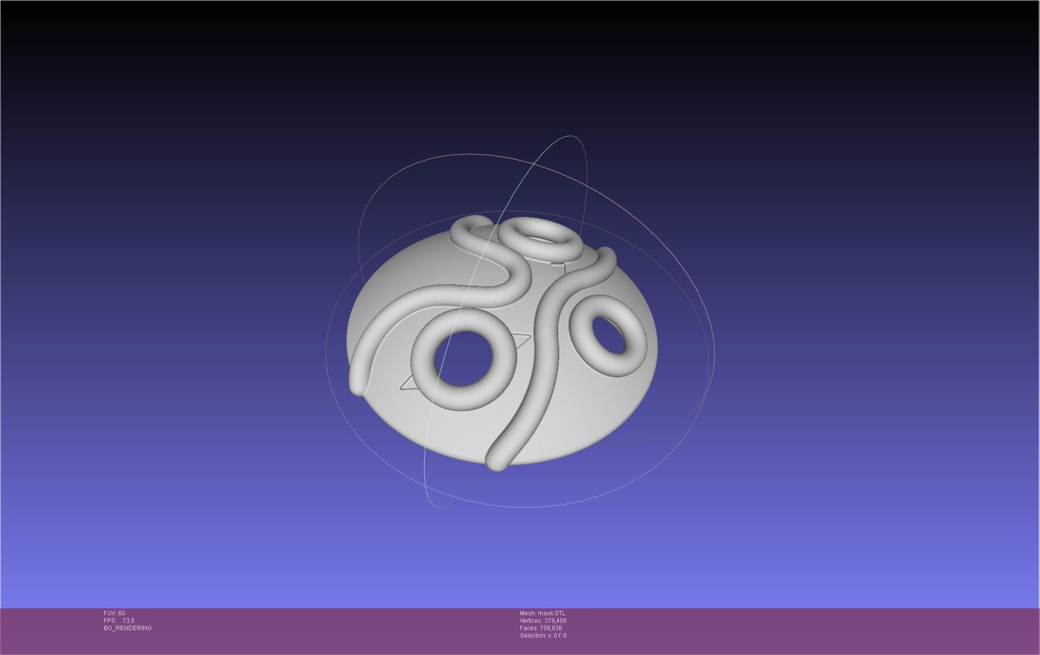 Mononoke Mask 3D print model_5