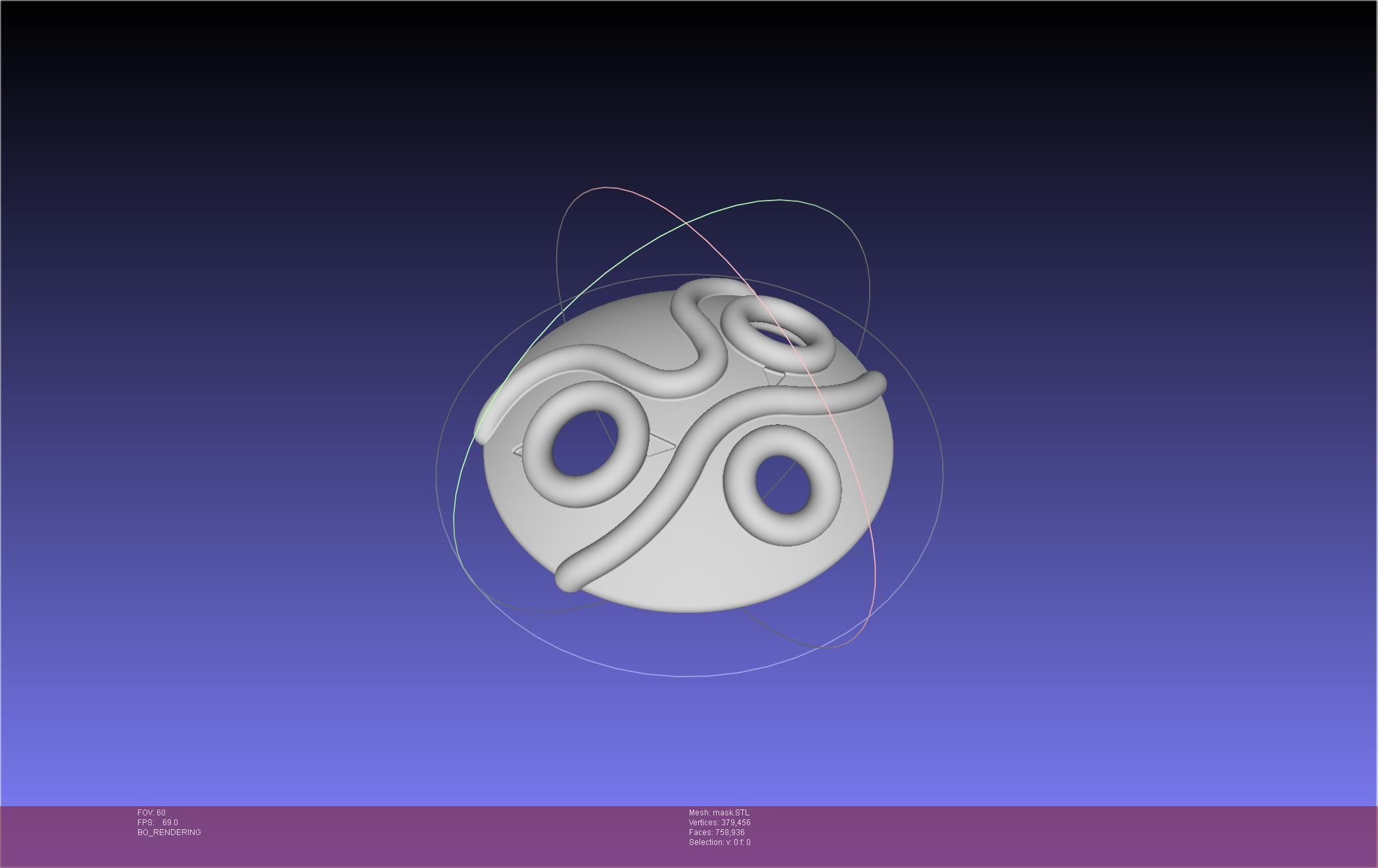 Mononoke Mask 3D print model_4