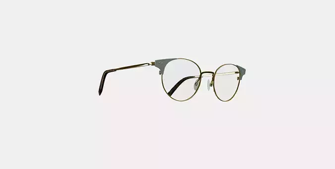 Patel Eyeglasses in Polished Gold with Chantilly