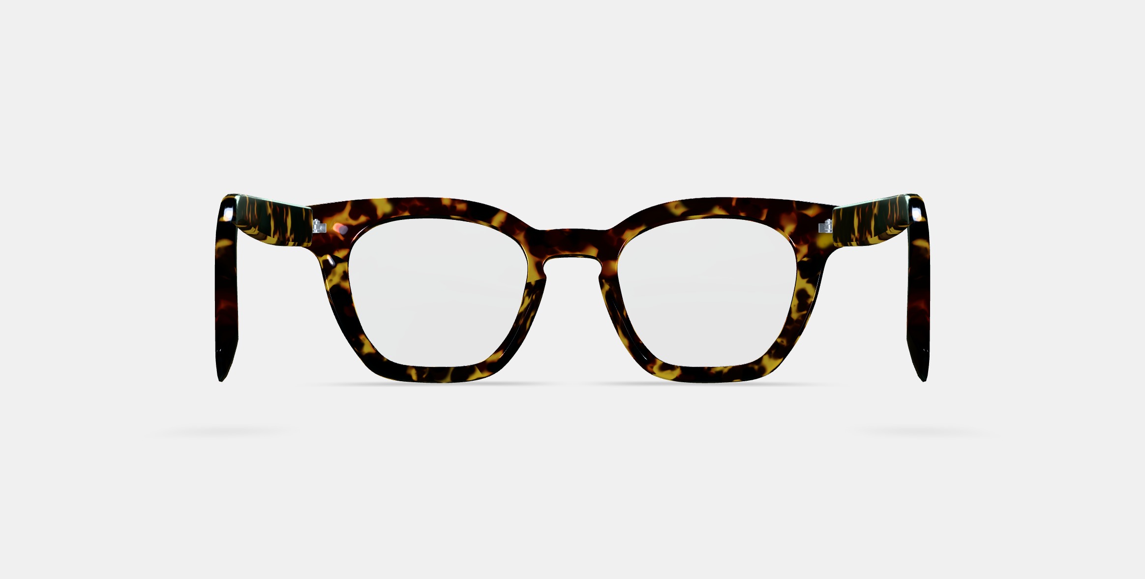 Terrell Eyeglasses in Black Oak Tortoise 3D model_15