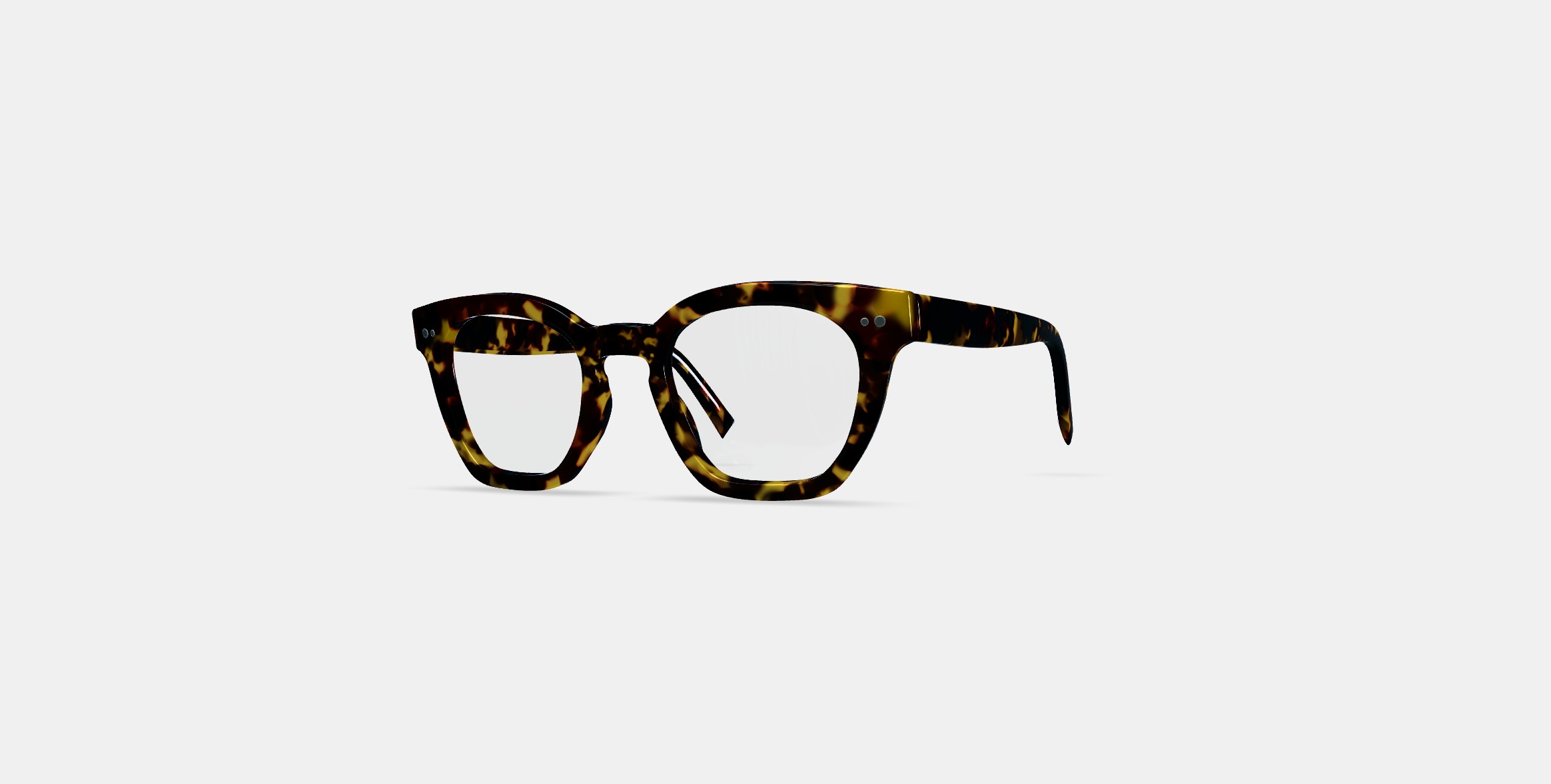 Terrell Eyeglasses in Black Oak Tortoise 3D model_12
