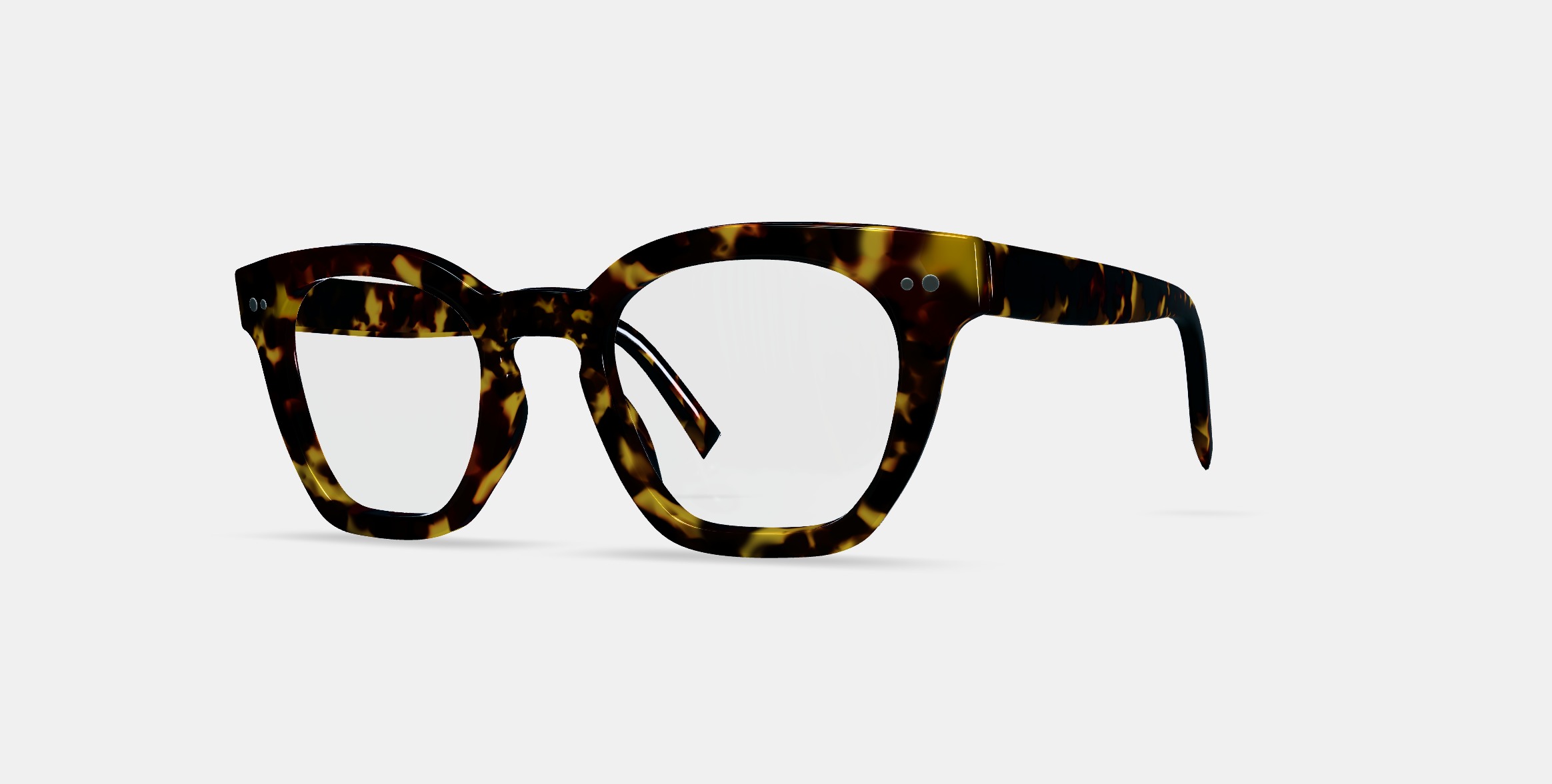 Terrell Eyeglasses in Black Oak Tortoise 3D model_13