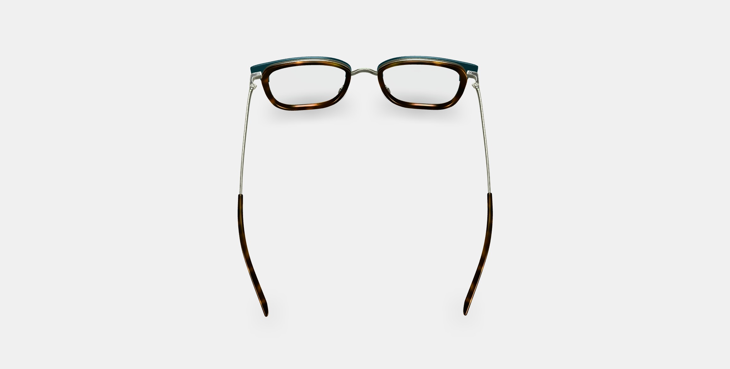 Tiago Eyeglasses in Layered Fiddle Leaf with Riesling 3D model_3