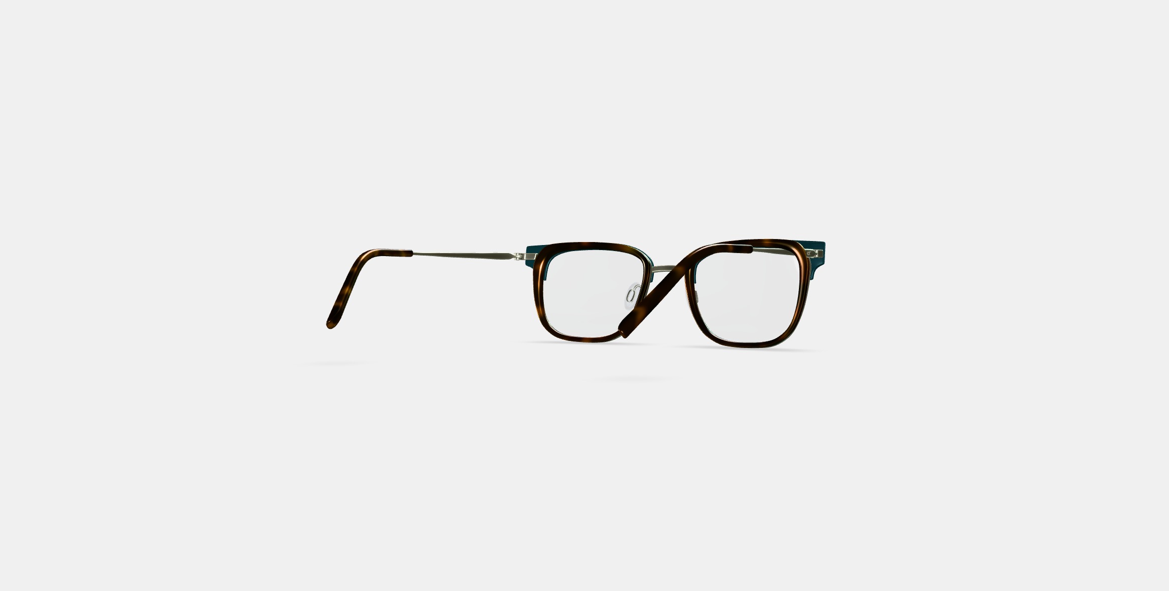 Tiago Eyeglasses in Layered Fiddle Leaf with Riesling 3D model_5