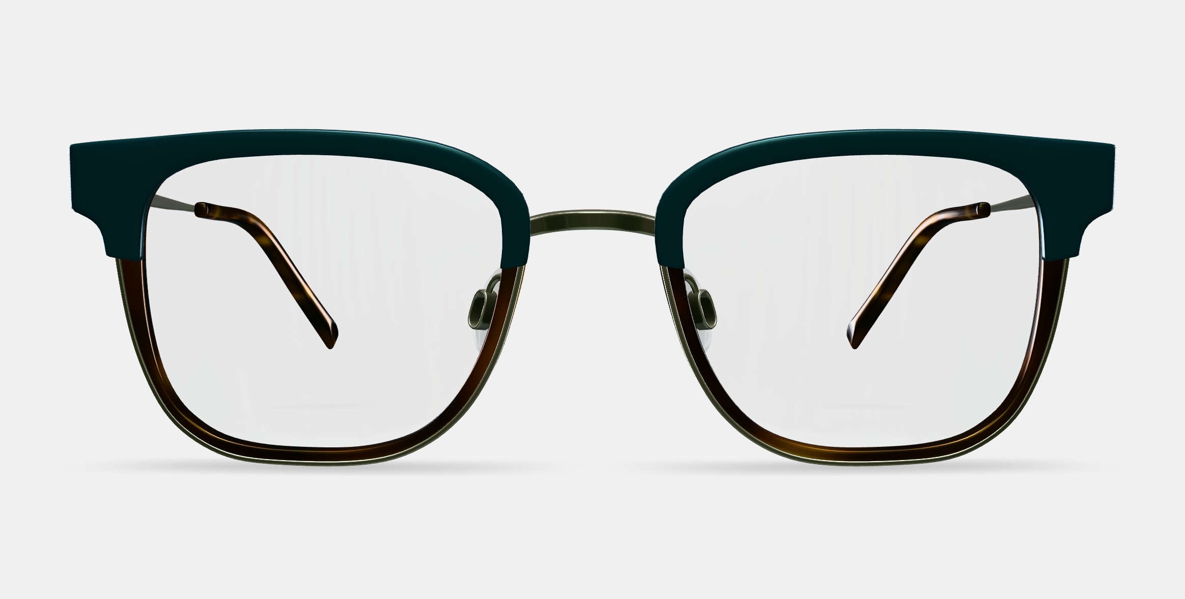 Tiago Eyeglasses in Layered Fiddle Leaf with Riesling 3D model_11