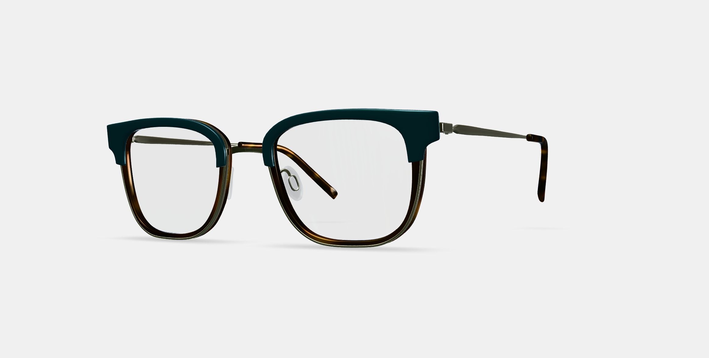 Tiago Eyeglasses in Layered Fiddle Leaf with Riesling 3D model_13