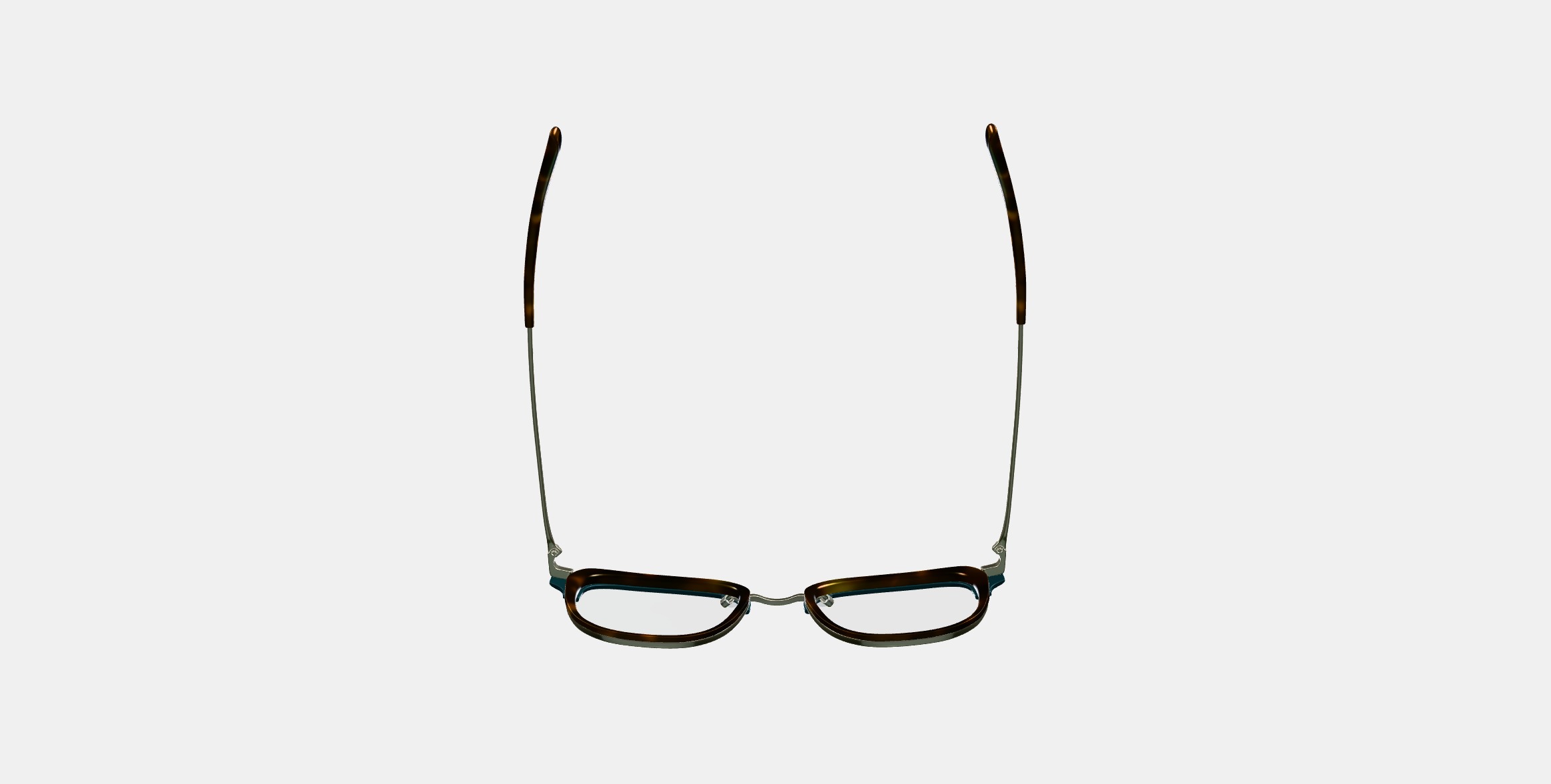 Tiago Eyeglasses in Layered Fiddle Leaf with Riesling 3D model_6