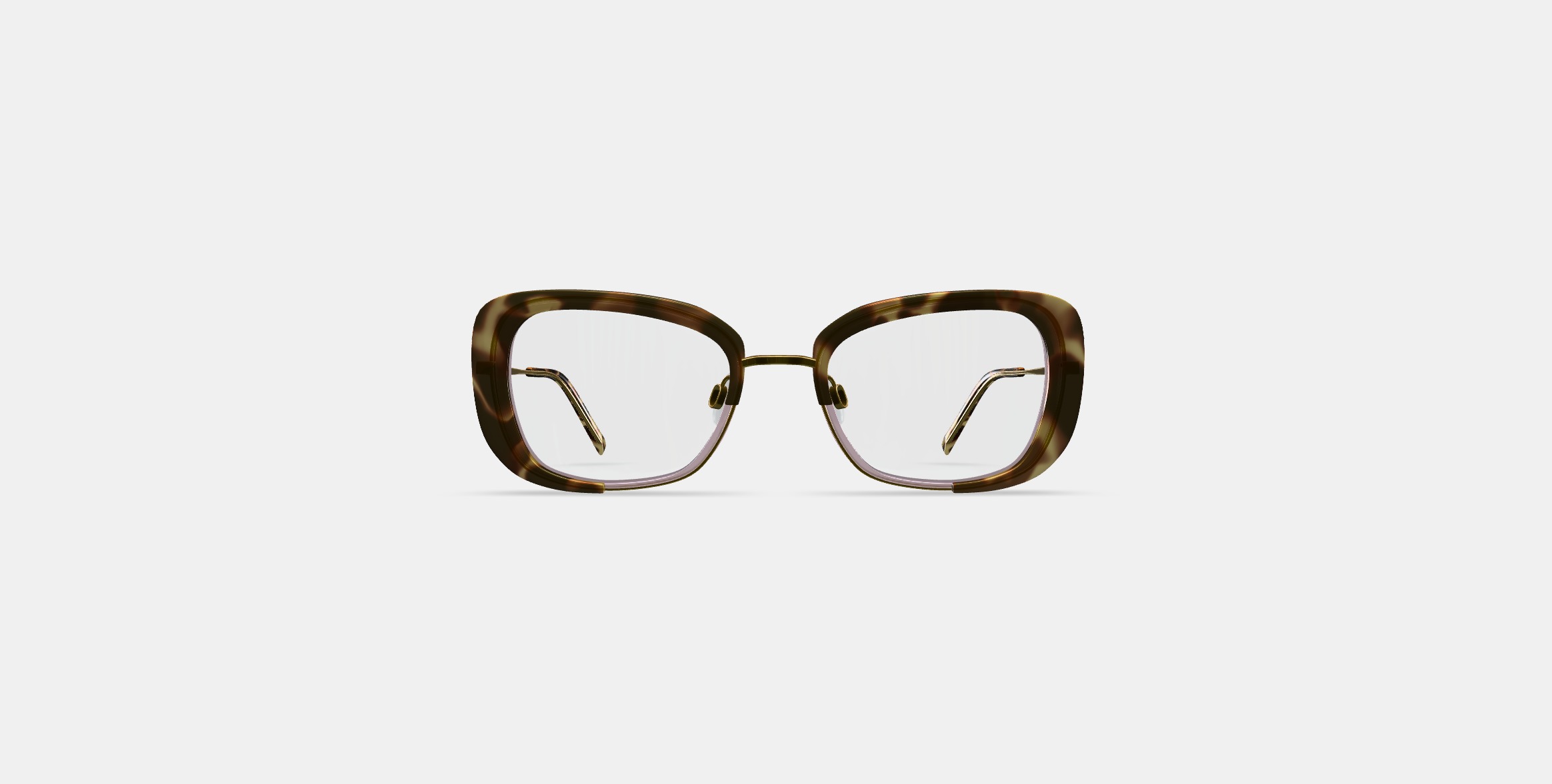 Halima Eyeglasses in Layered Taro Tortoise with Polished Gold 3D model_10