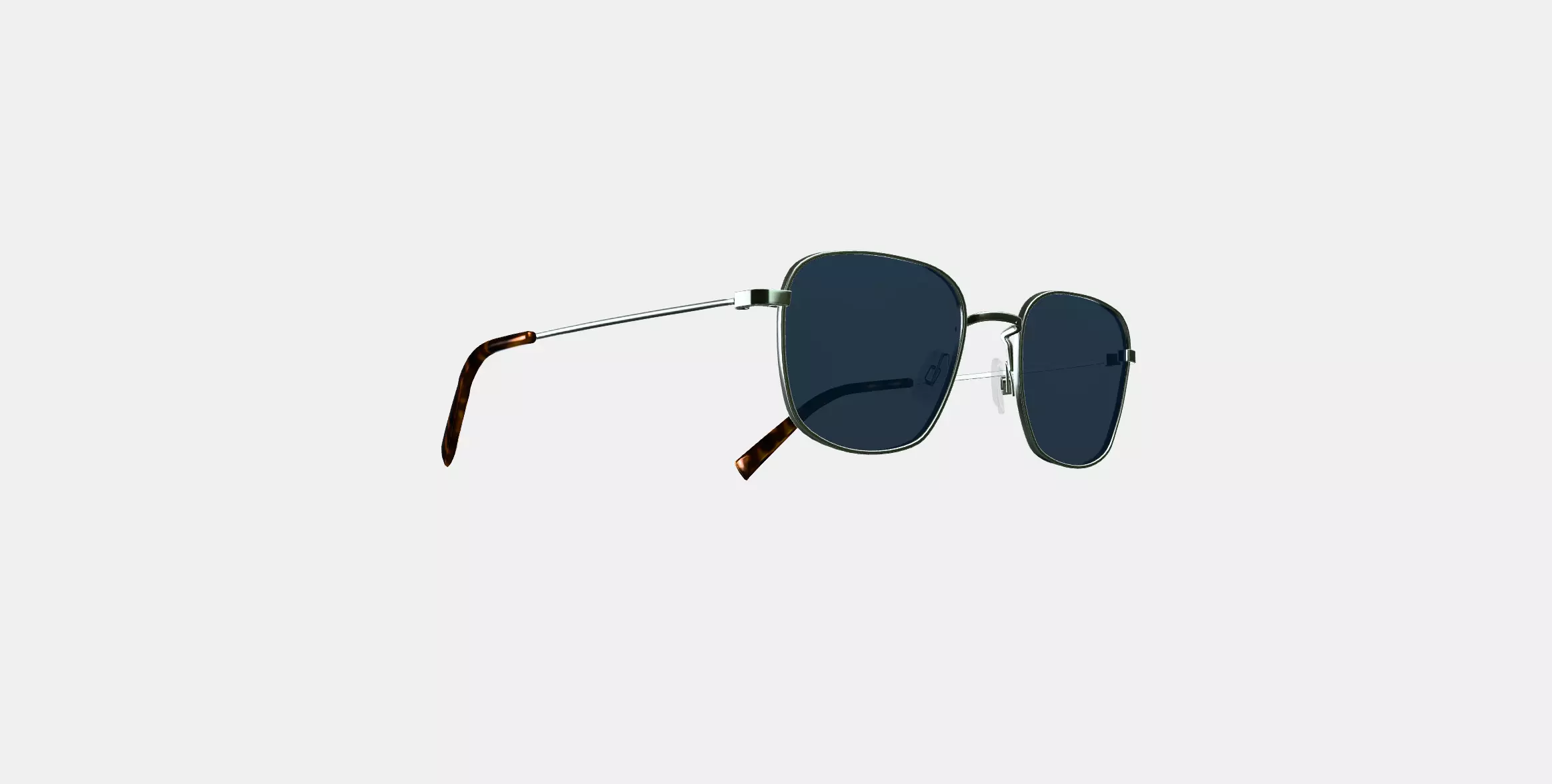 Blount Sunglasses in Antique Silver 3D model_0