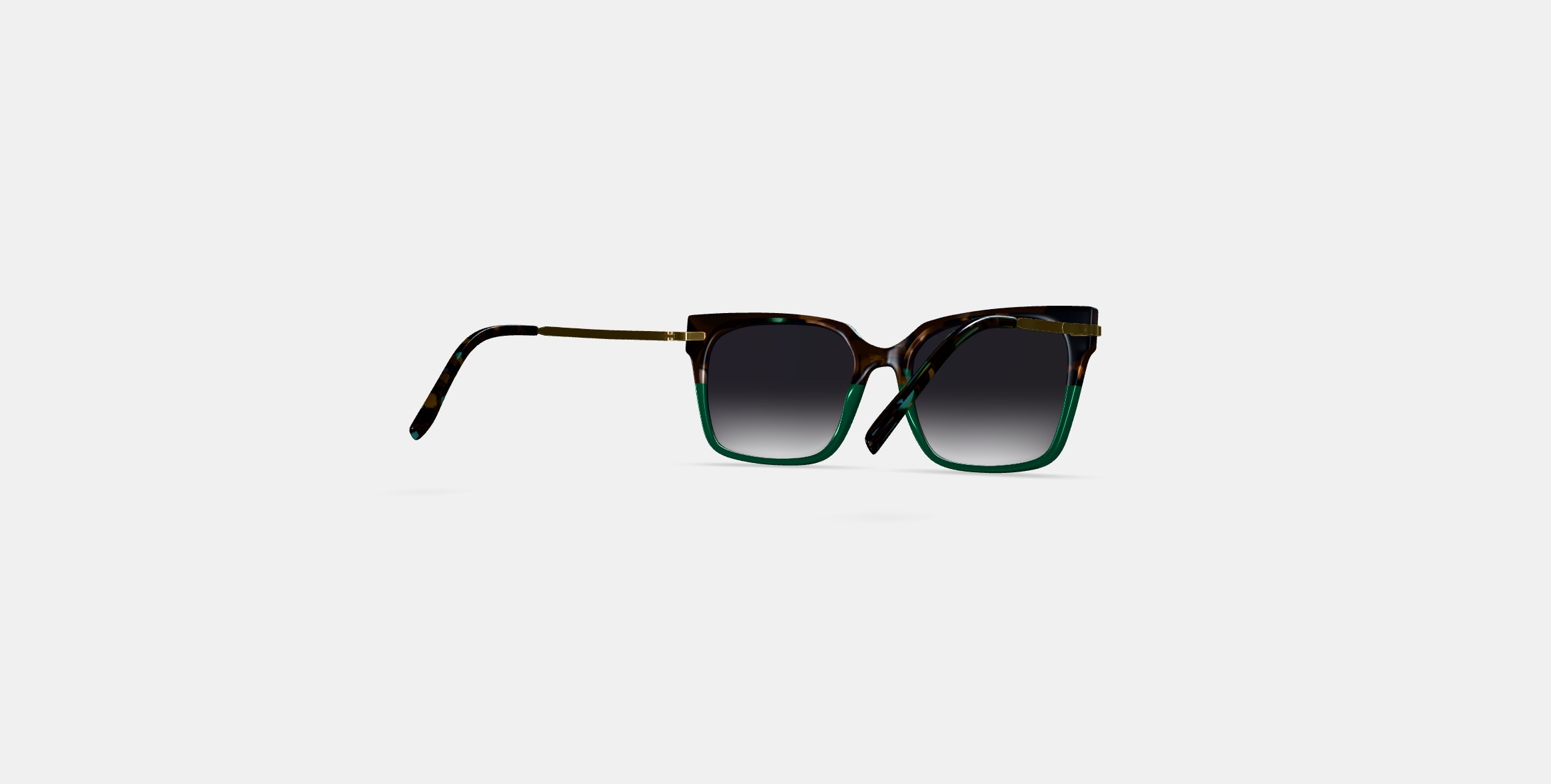 Vela Sunglasses in Aventurine Tortoise with Polished Gold 3D model_4