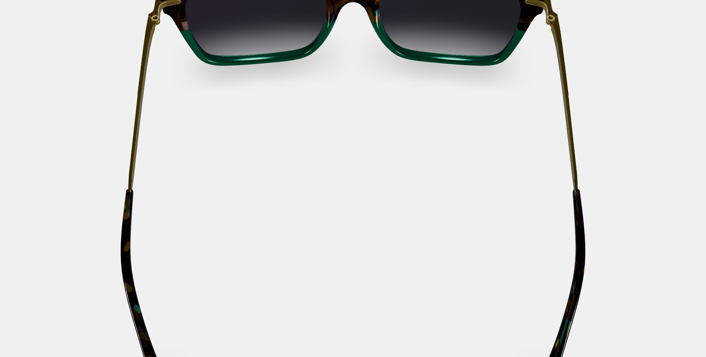 Vela Sunglasses in Aventurine Tortoise with Polished Gold 3D model_5
