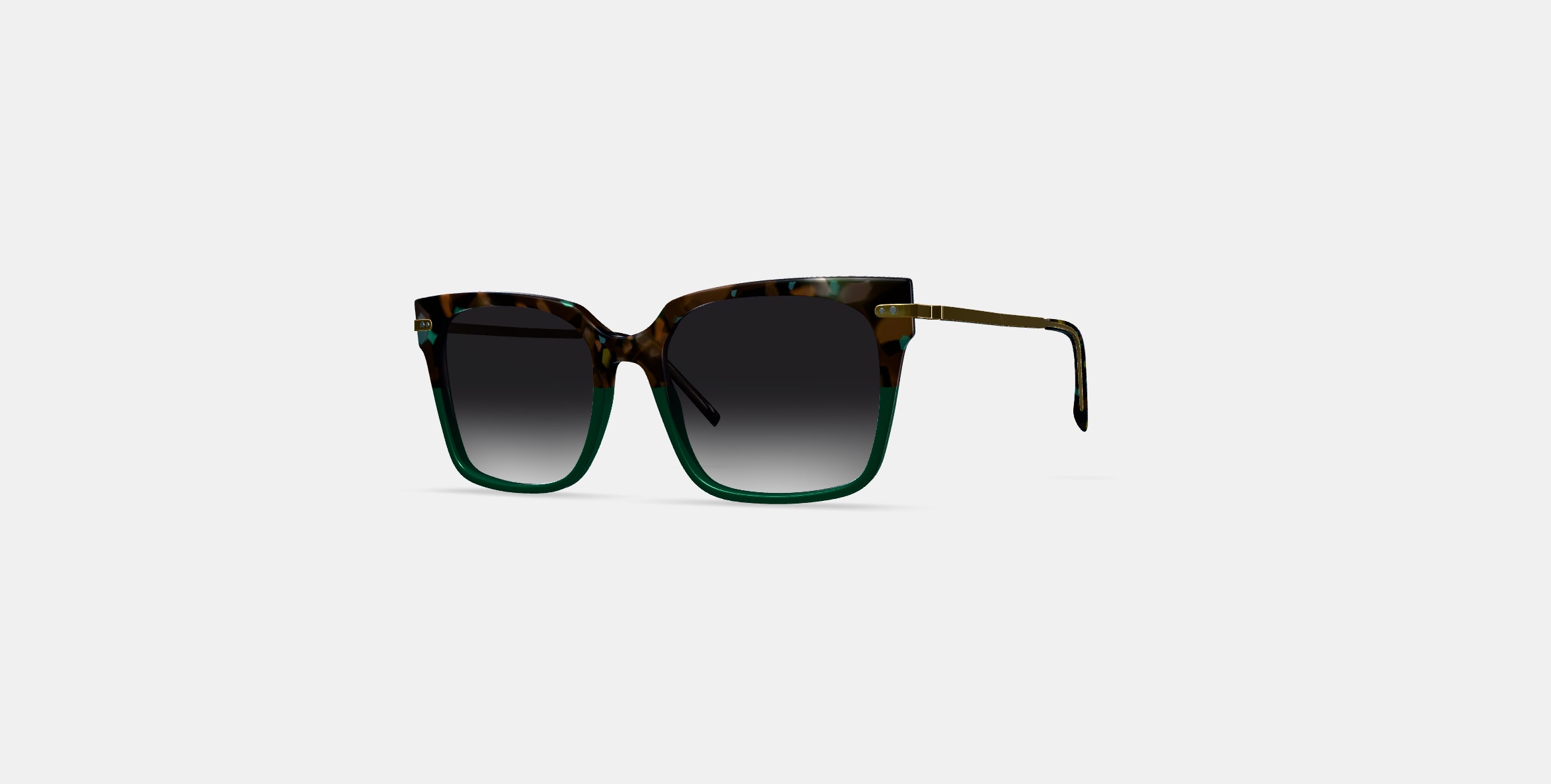 Vela Sunglasses in Aventurine Tortoise with Polished Gold 3D model_12