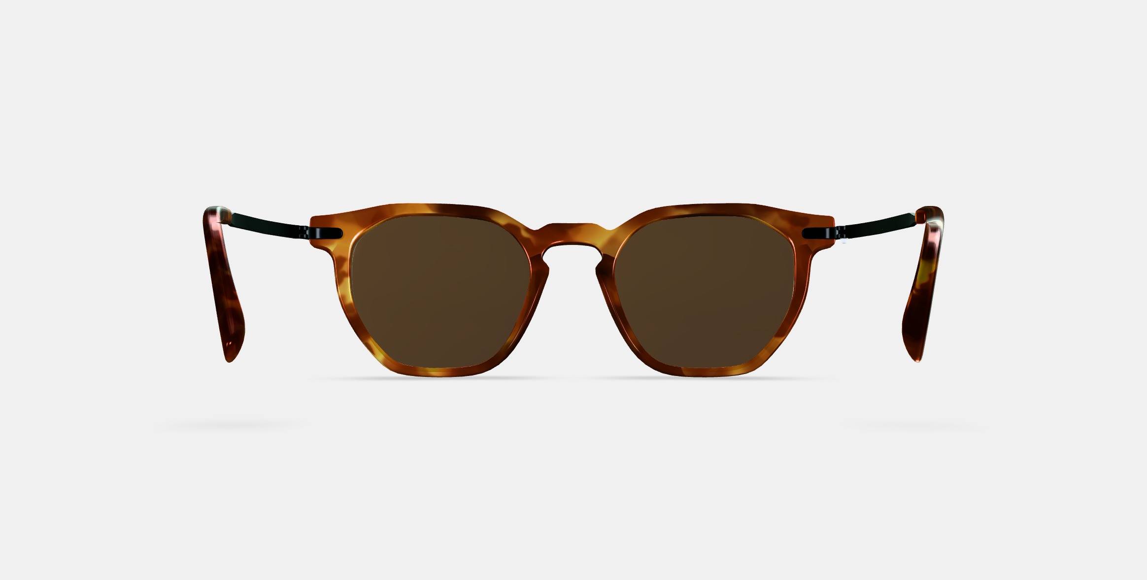 Rustin Sunglasses in Root Beer with Brushed Ink 3D model_15