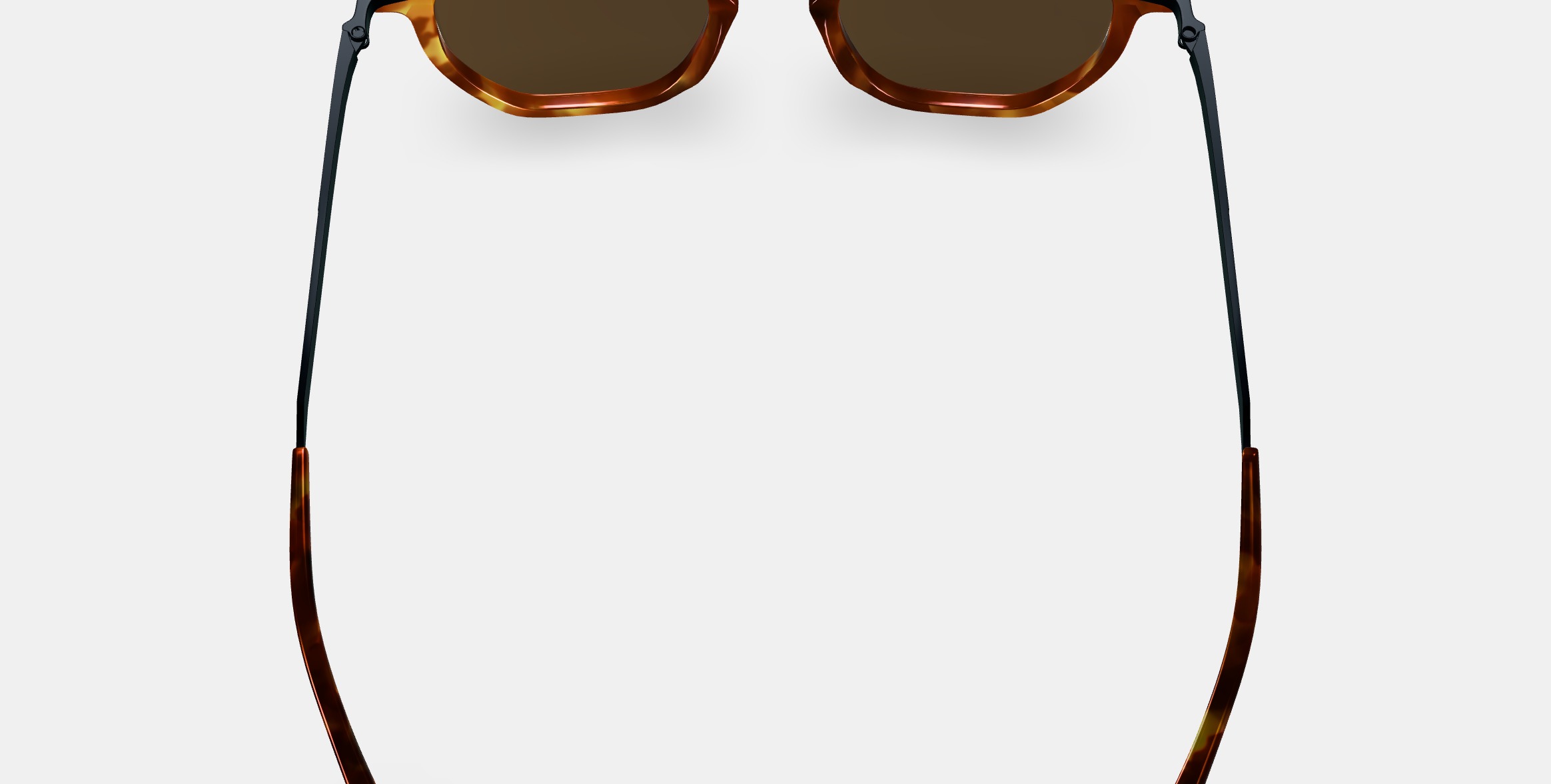 Rustin Sunglasses in Root Beer with Brushed Ink 3D model_4
