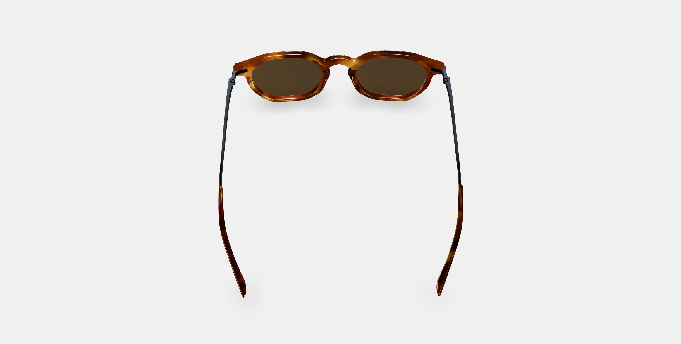 Rustin Sunglasses in Root Beer with Brushed Ink 3D model_3
