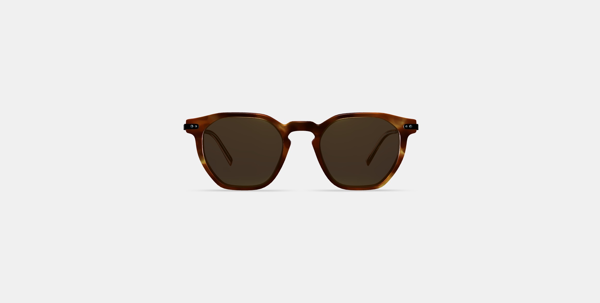 Rustin Sunglasses in Root Beer with Brushed Ink 3D model_10
