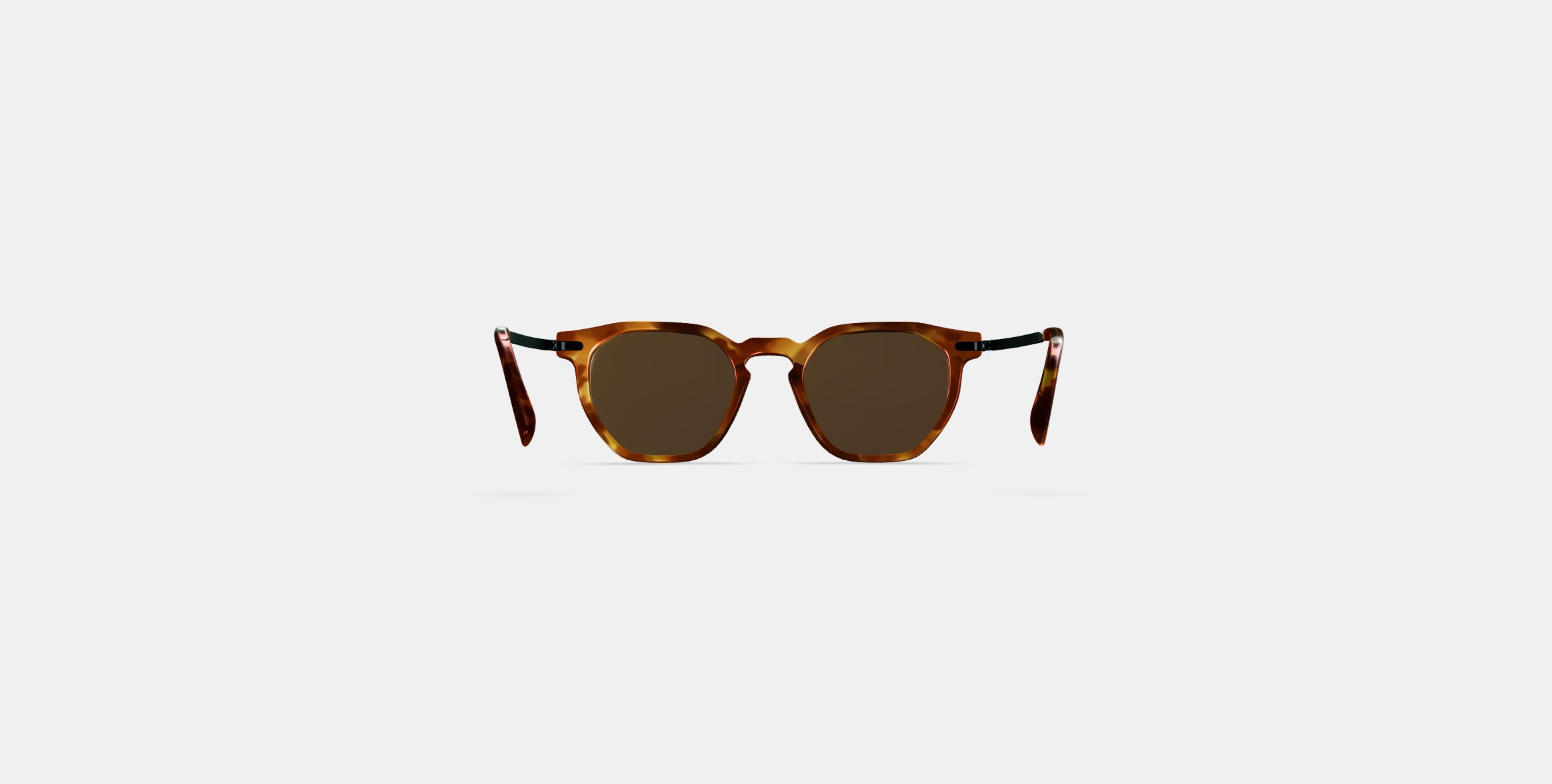 Rustin Sunglasses in Root Beer with Brushed Ink 3D model_14