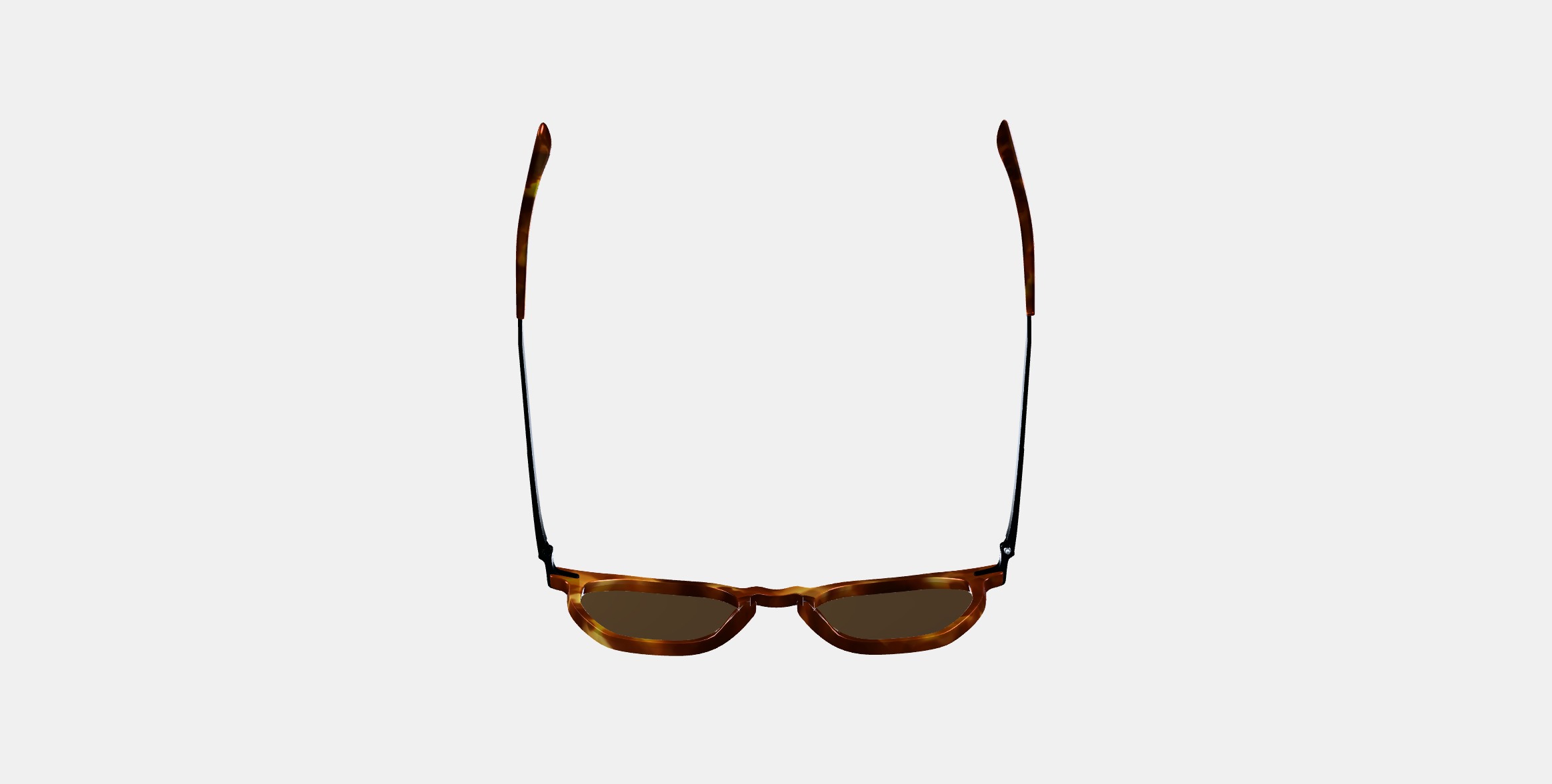 Rustin Sunglasses in Root Beer with Brushed Ink 3D model_7