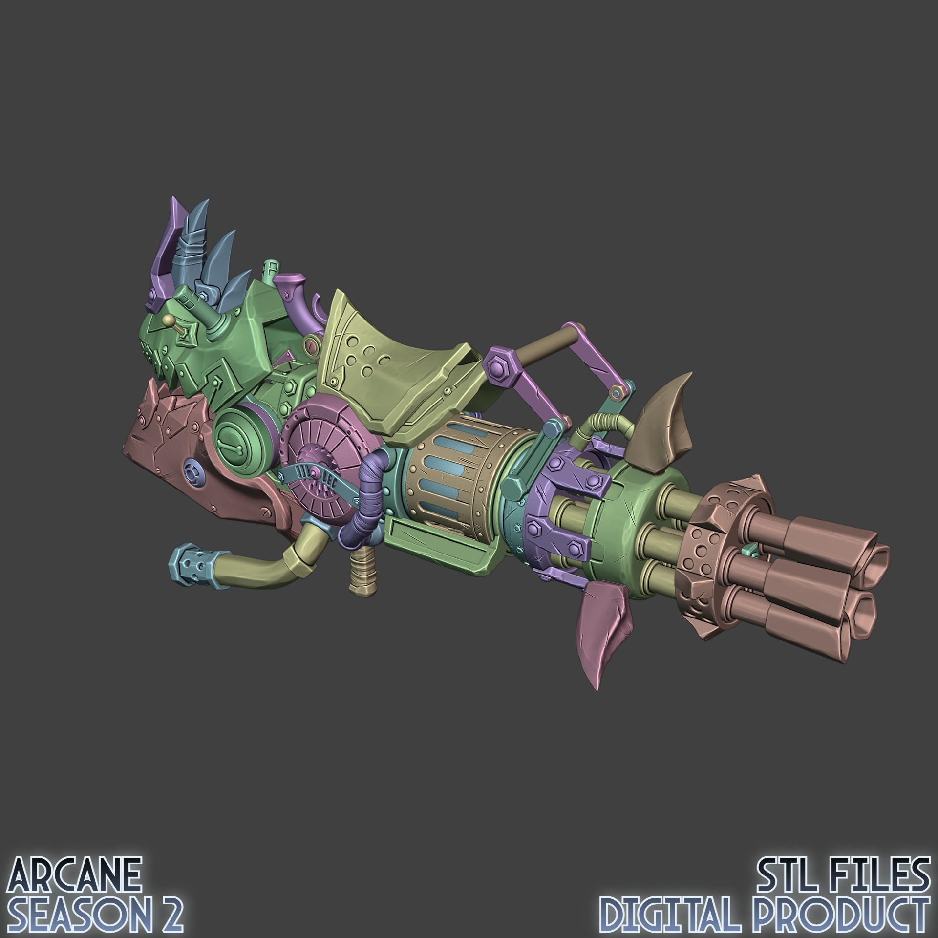 Jinx Rhino Launcher Arcane League Of Legends 3D print model_6