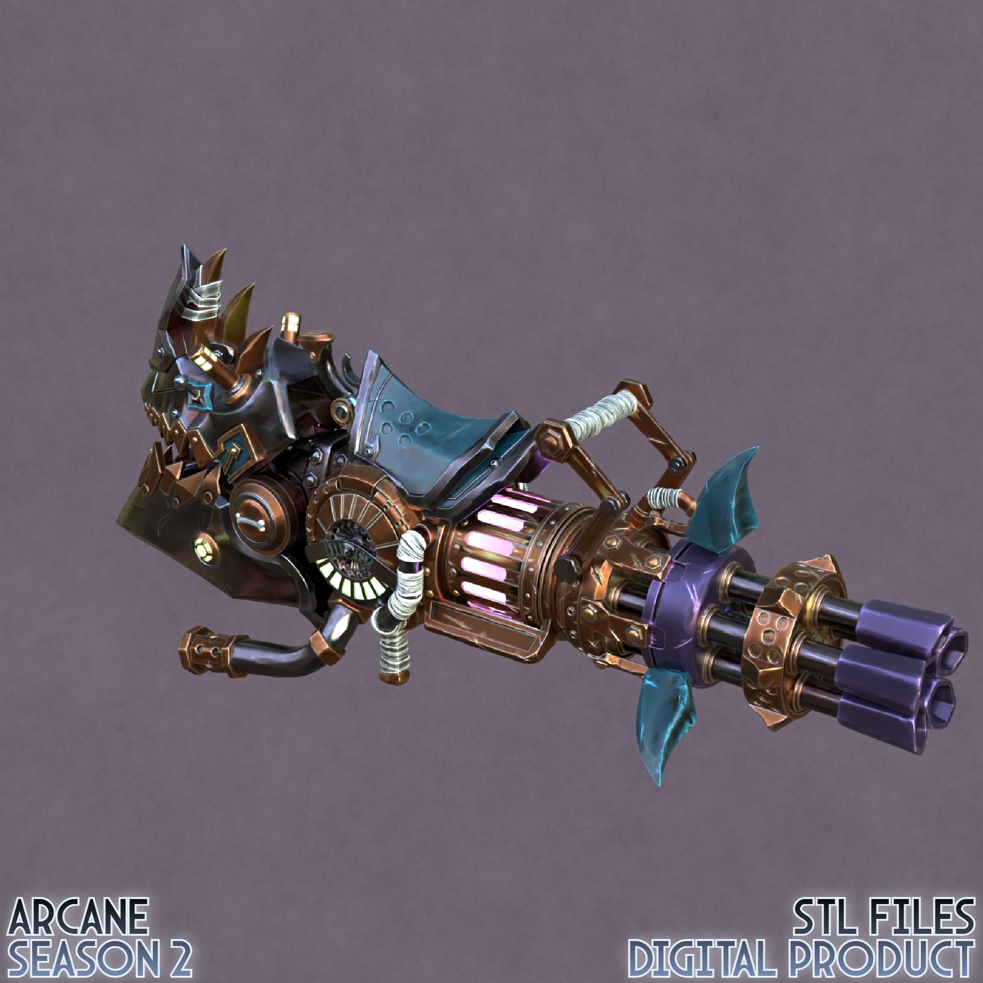 Jinx Rhino Launcher Arcane League Of Legends 3D print model_1