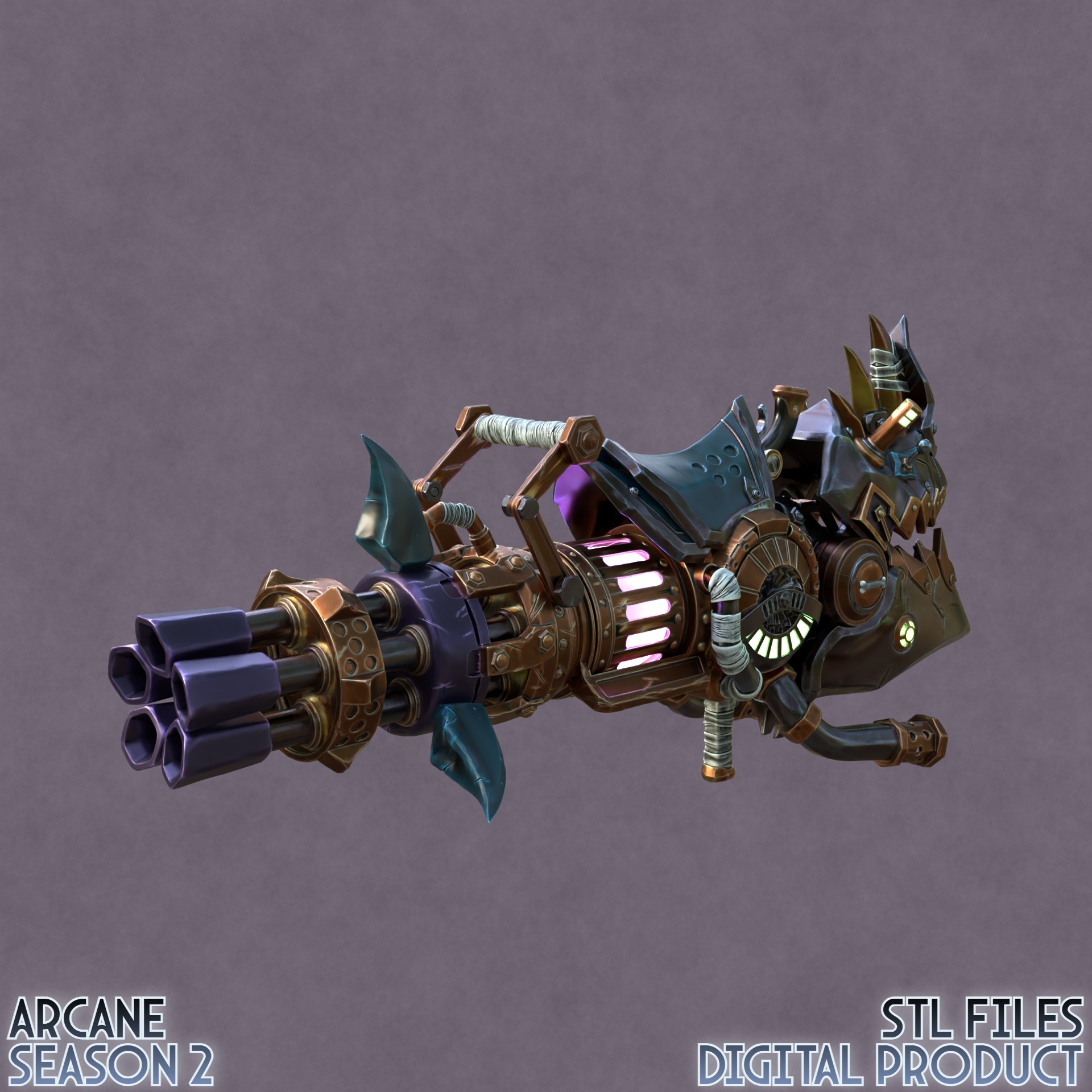 Jinx Rhino Launcher Arcane League Of Legends 3D print model_4