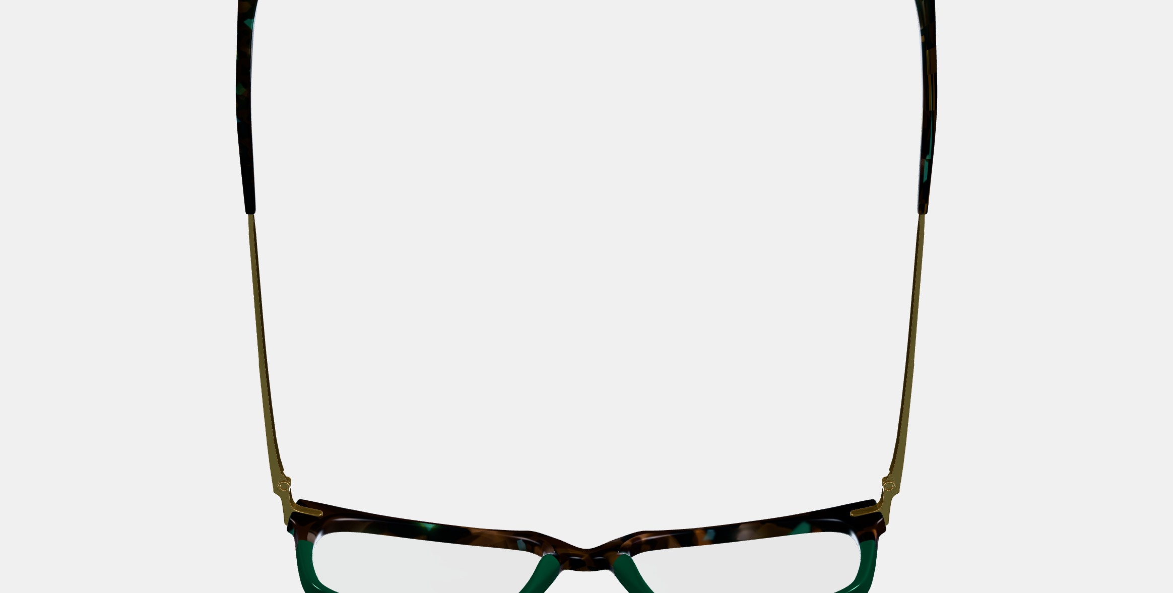 Vela Eyeglasses in Aventurine Tortoise with Polished Gold 3D model_8