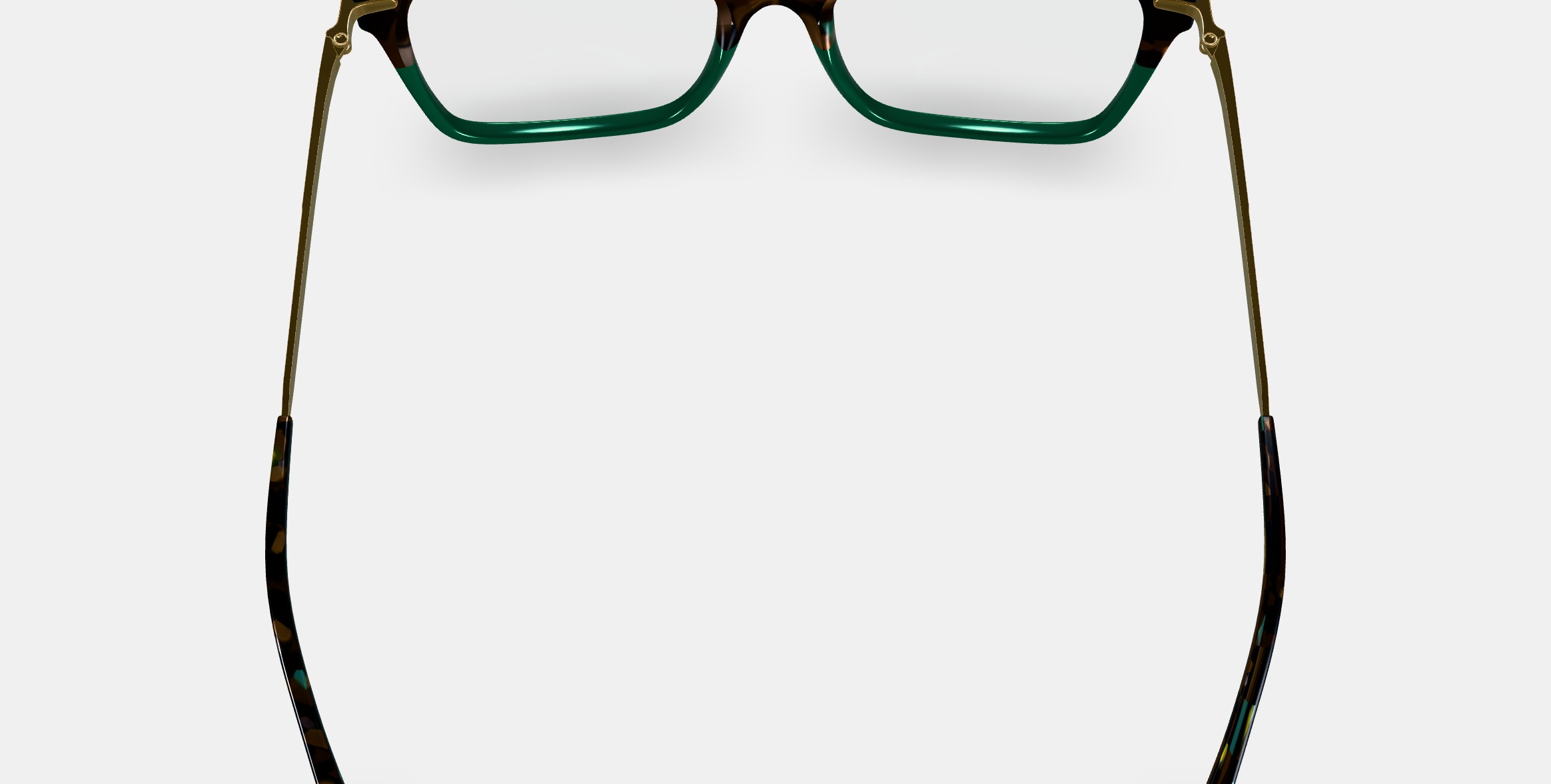 Vela Eyeglasses in Aventurine Tortoise with Polished Gold 3D model_4