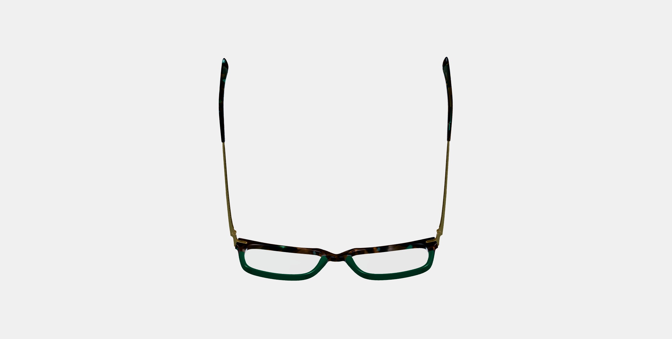Vela Eyeglasses in Aventurine Tortoise with Polished Gold 3D model_7