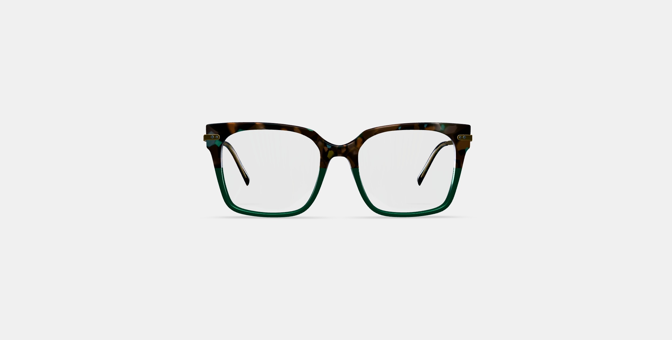 Vela Eyeglasses in Aventurine Tortoise with Polished Gold 3D model_10