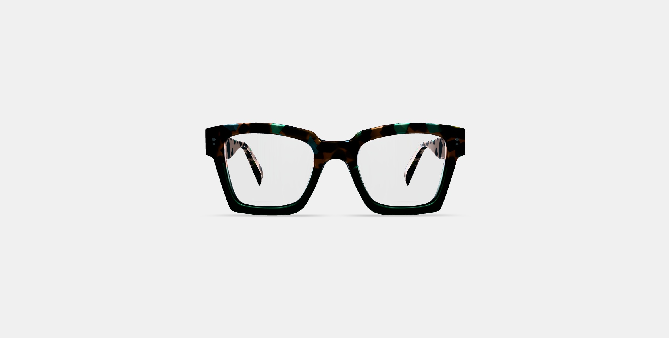 Sonia Eyeglasses in Aventurine Tortoise Fade 3D model_10