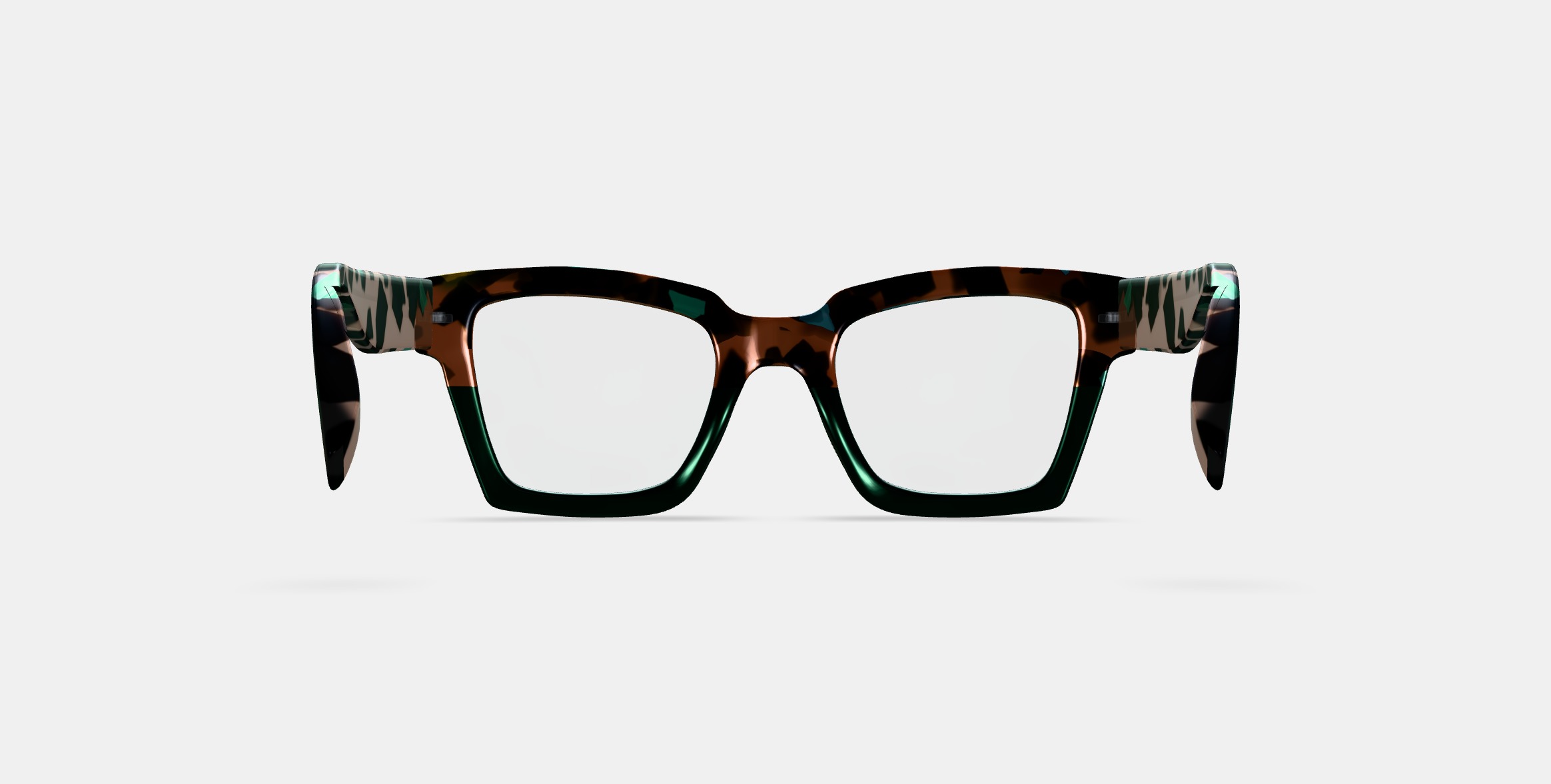 Sonia Eyeglasses in Aventurine Tortoise Fade 3D model_15