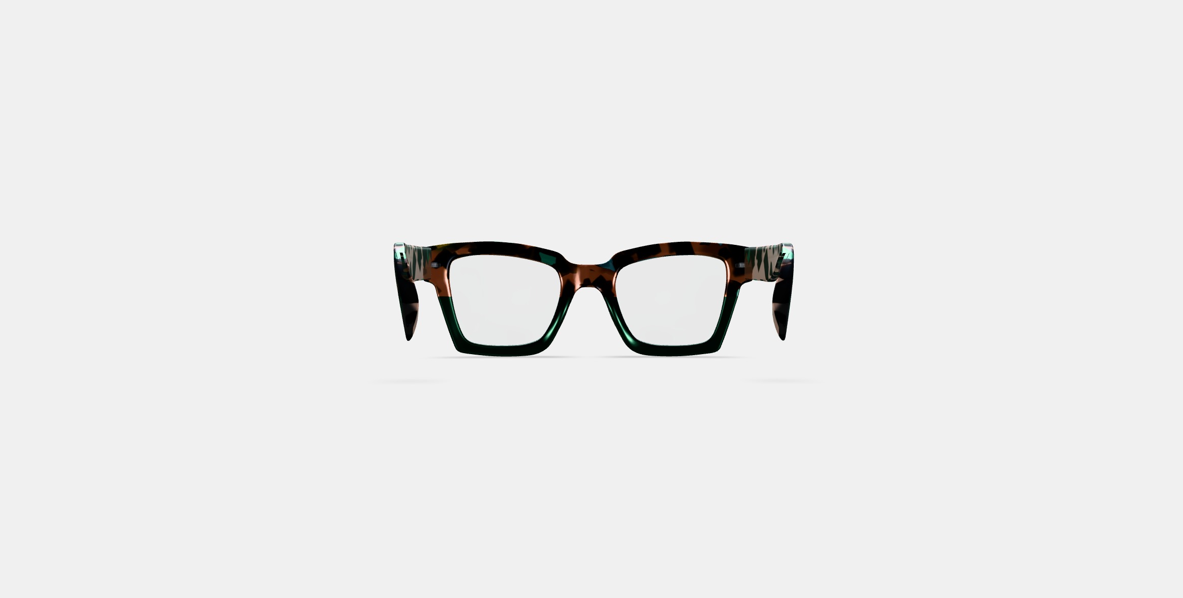 Sonia Eyeglasses in Aventurine Tortoise Fade 3D model_14
