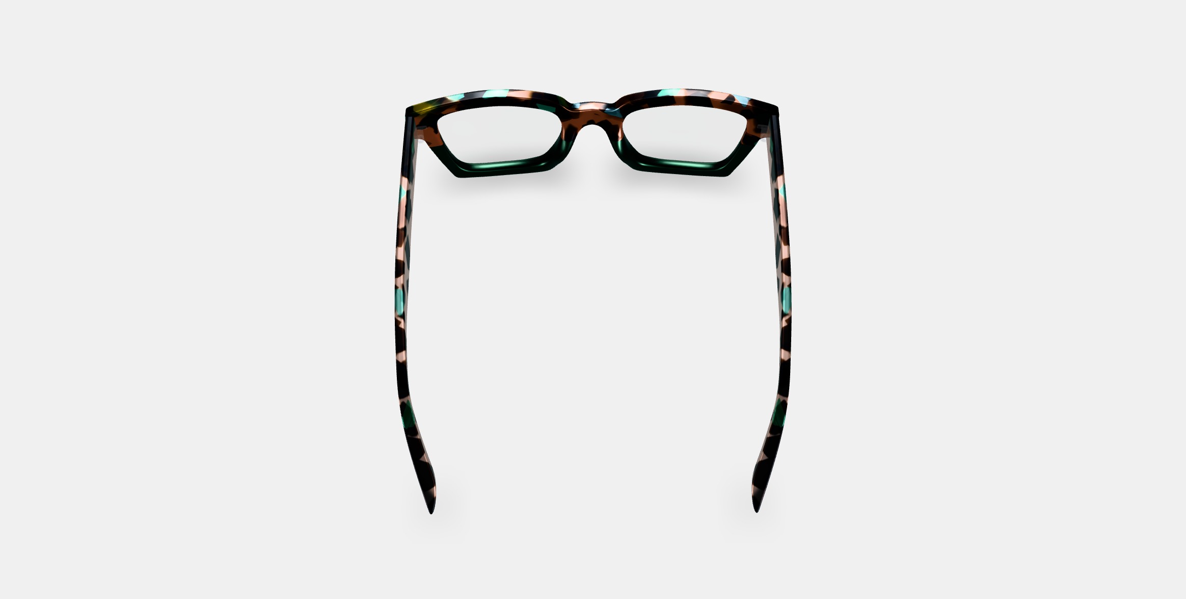 Sonia Eyeglasses in Aventurine Tortoise Fade 3D model_2