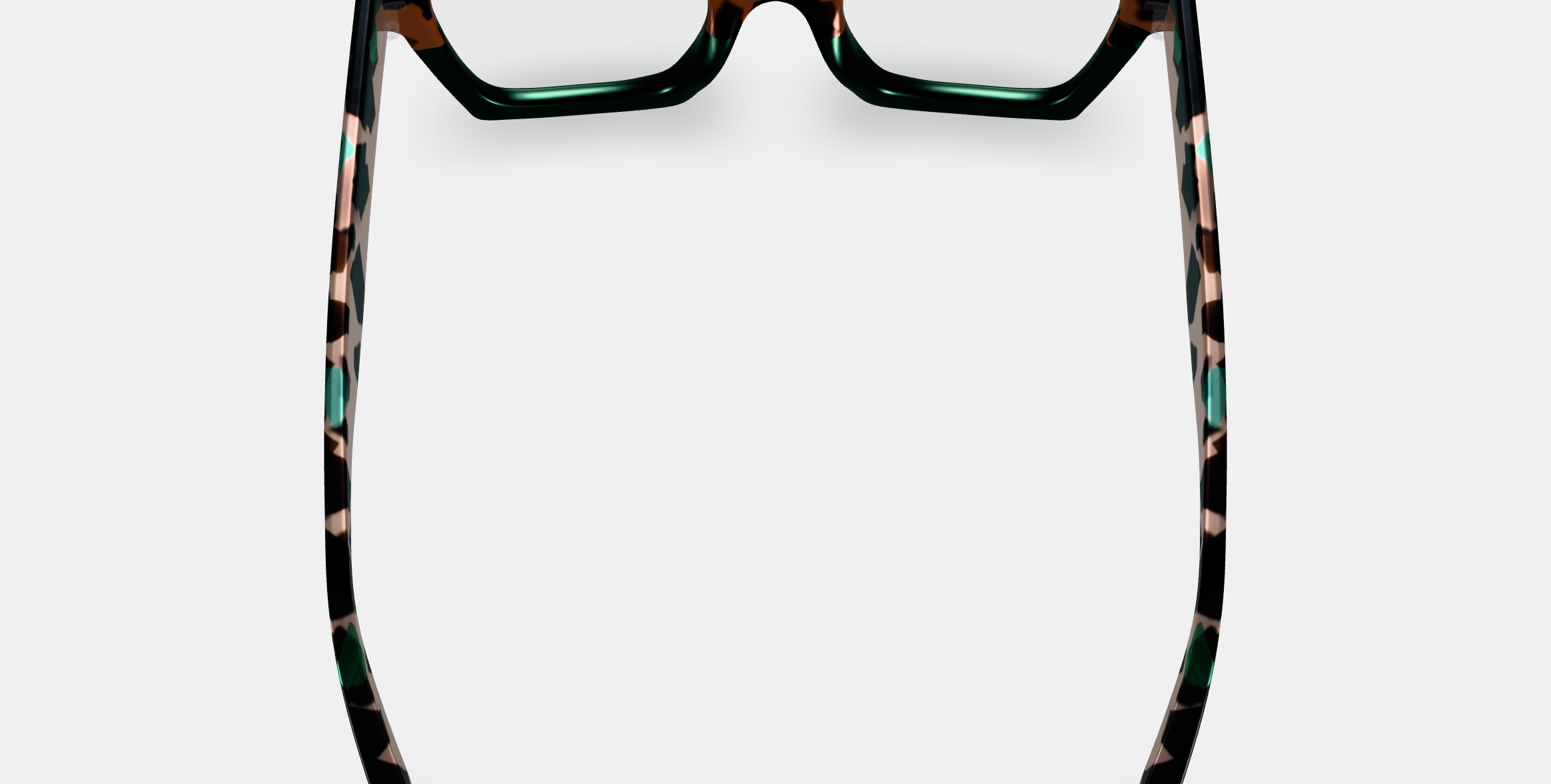 Sonia Eyeglasses in Aventurine Tortoise Fade 3D model_4