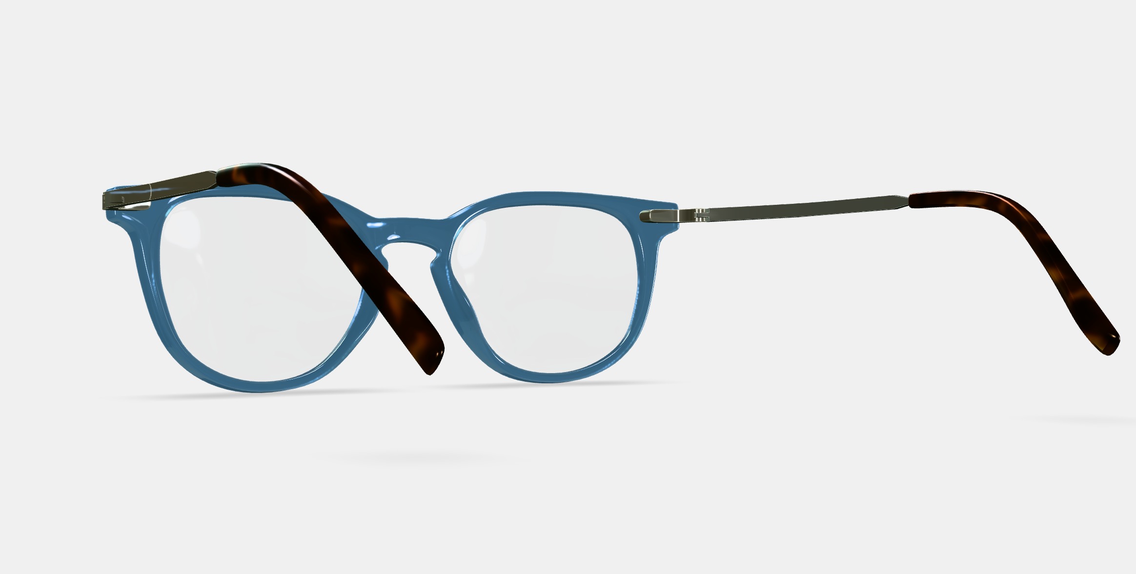 Kian Eyeglasses in Laguna Crystal with Riesling 3D model_4