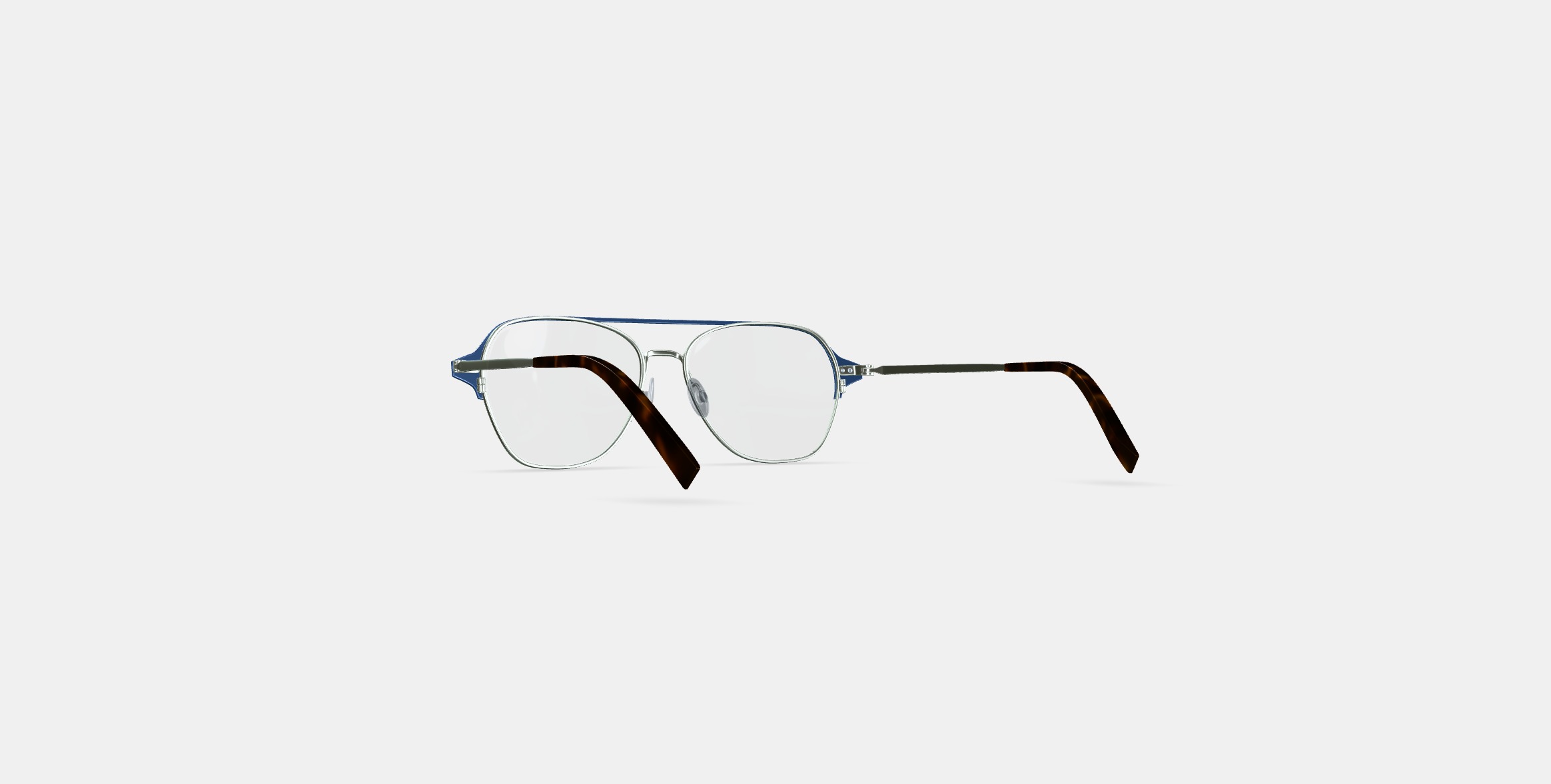 Corson Eyeglasses in Polished Silver with Deep Teal 3D model_16