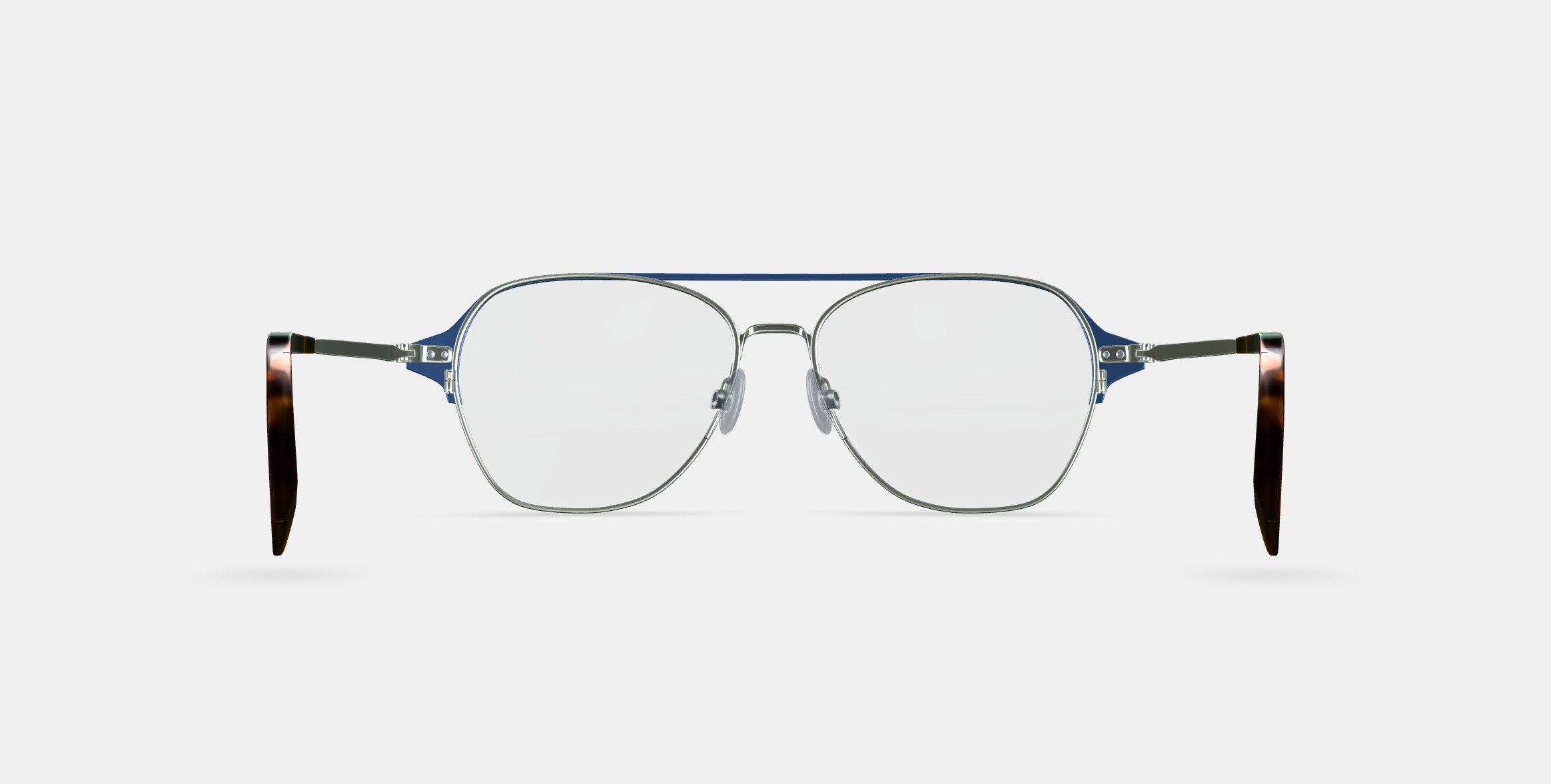Corson Eyeglasses in Polished Silver with Deep Teal 3D model_15