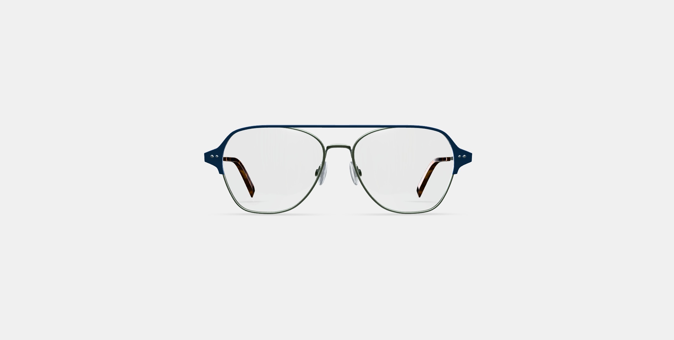 Corson Eyeglasses in Polished Silver with Deep Teal 3D model_10