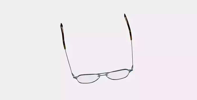 Corson Eyeglasses in Polished Silver with Deep Teal