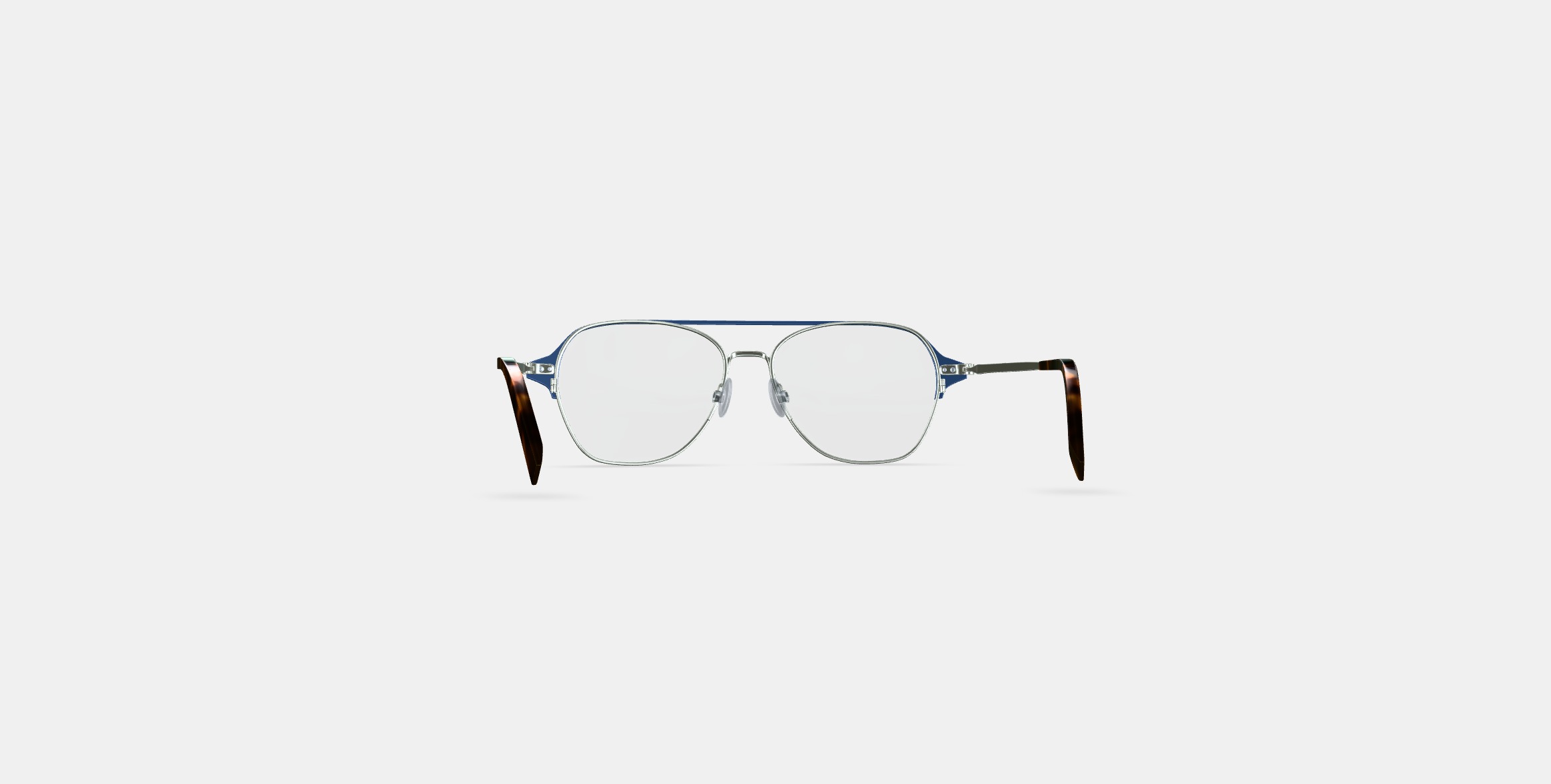Corson Eyeglasses in Polished Silver with Deep Teal 3D model_14