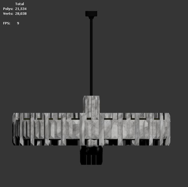 Modern Crystal Ring Chandelier Free 3D model_1