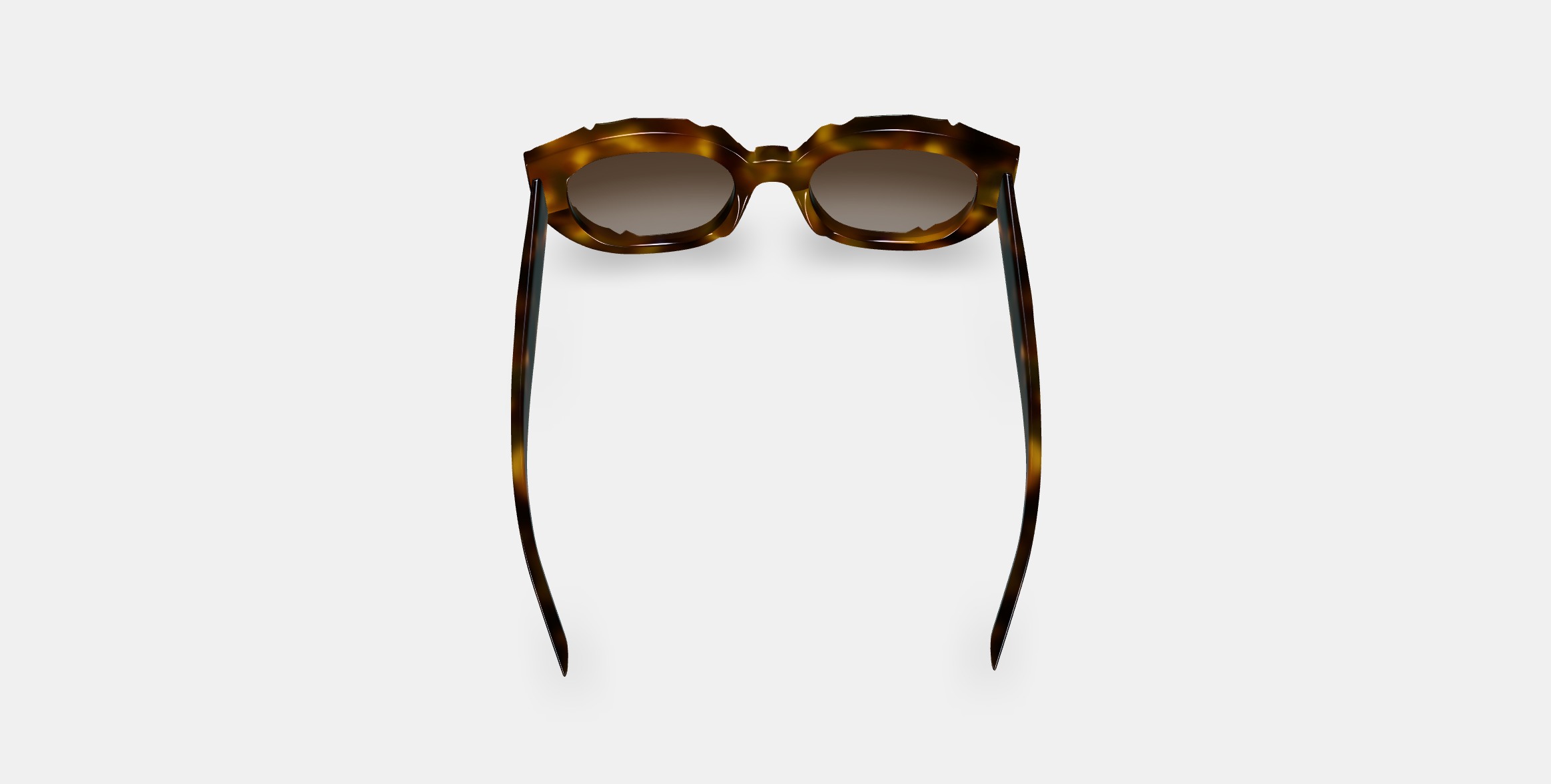 Maxine Sunglasses in Cognac Tortoise 3D model_2