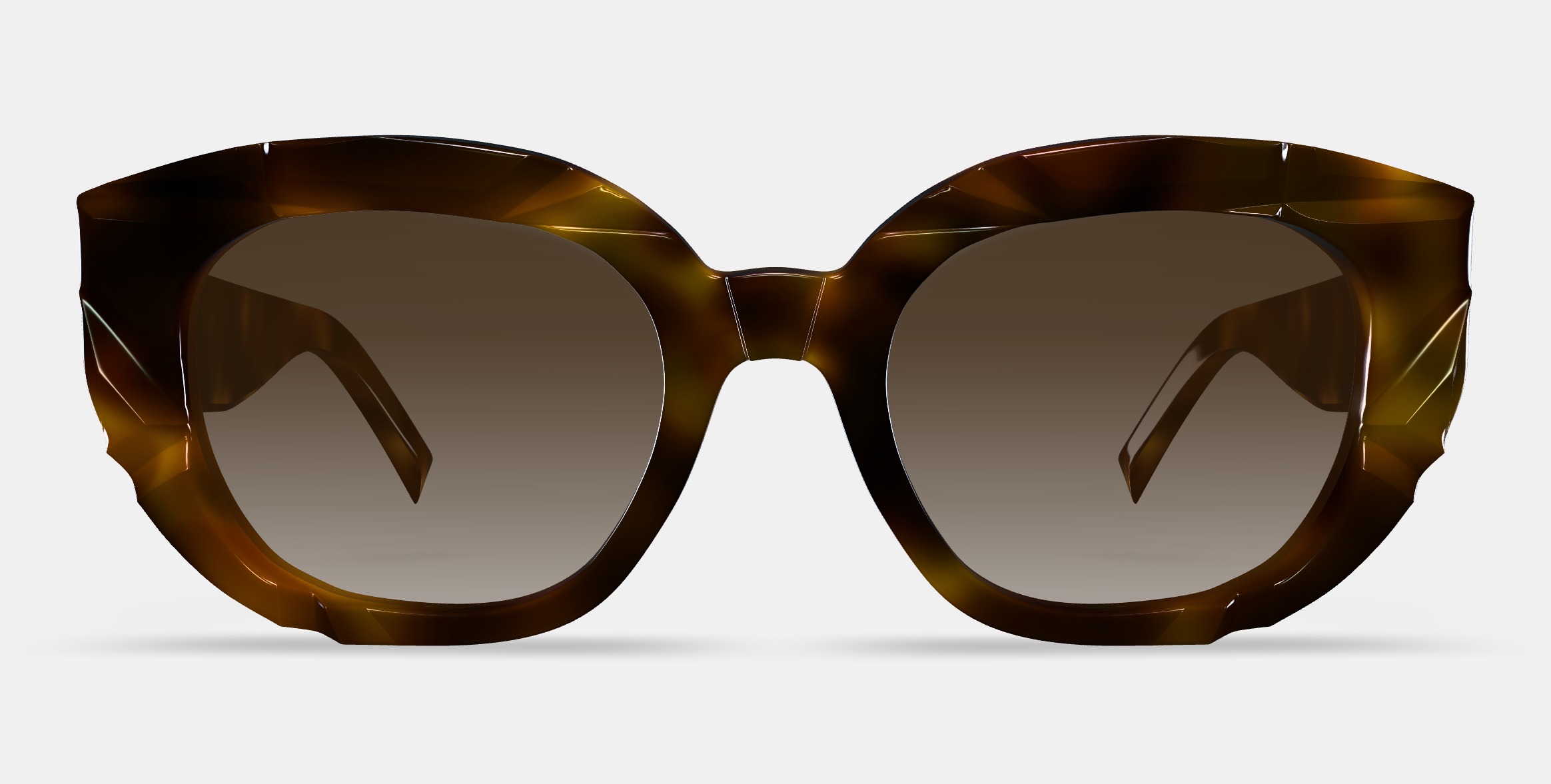 Maxine Sunglasses in Cognac Tortoise 3D model_13